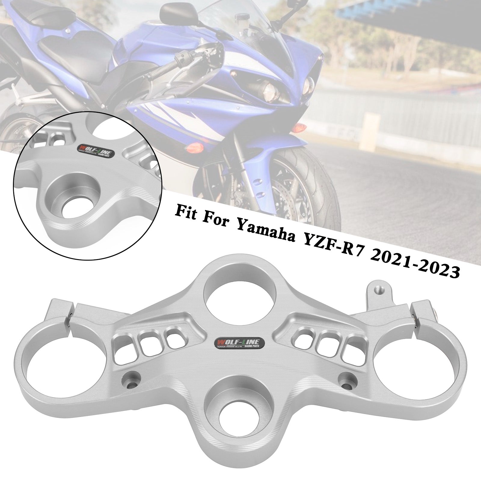 Aluminum Upper Front Top Triple Tree Clamp For Yamaha YZF-R7 2021-2023