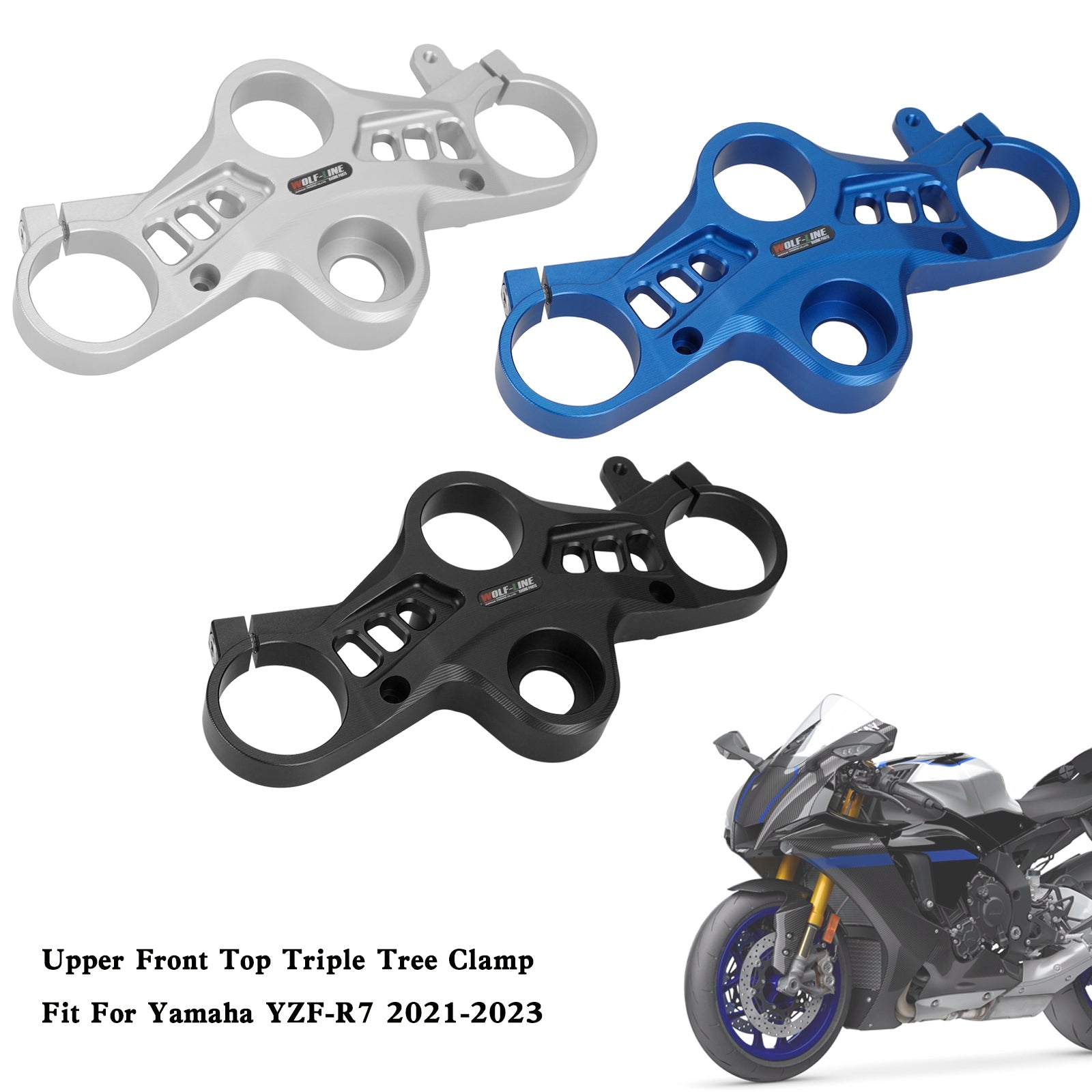 Aluminum Upper Front Top Triple Tree Clamp For Yamaha YZF-R7 2021-2023