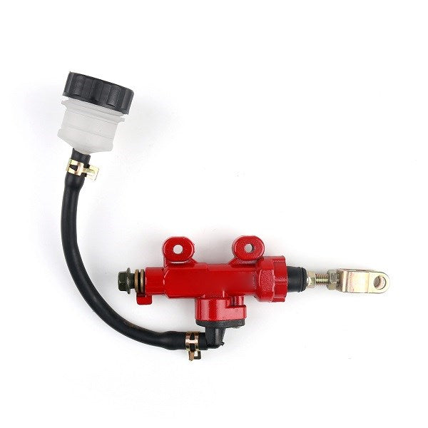 Motorcycle Rear Master Cylinder Hydraulic Brake Pump Fluid Reservoir Red