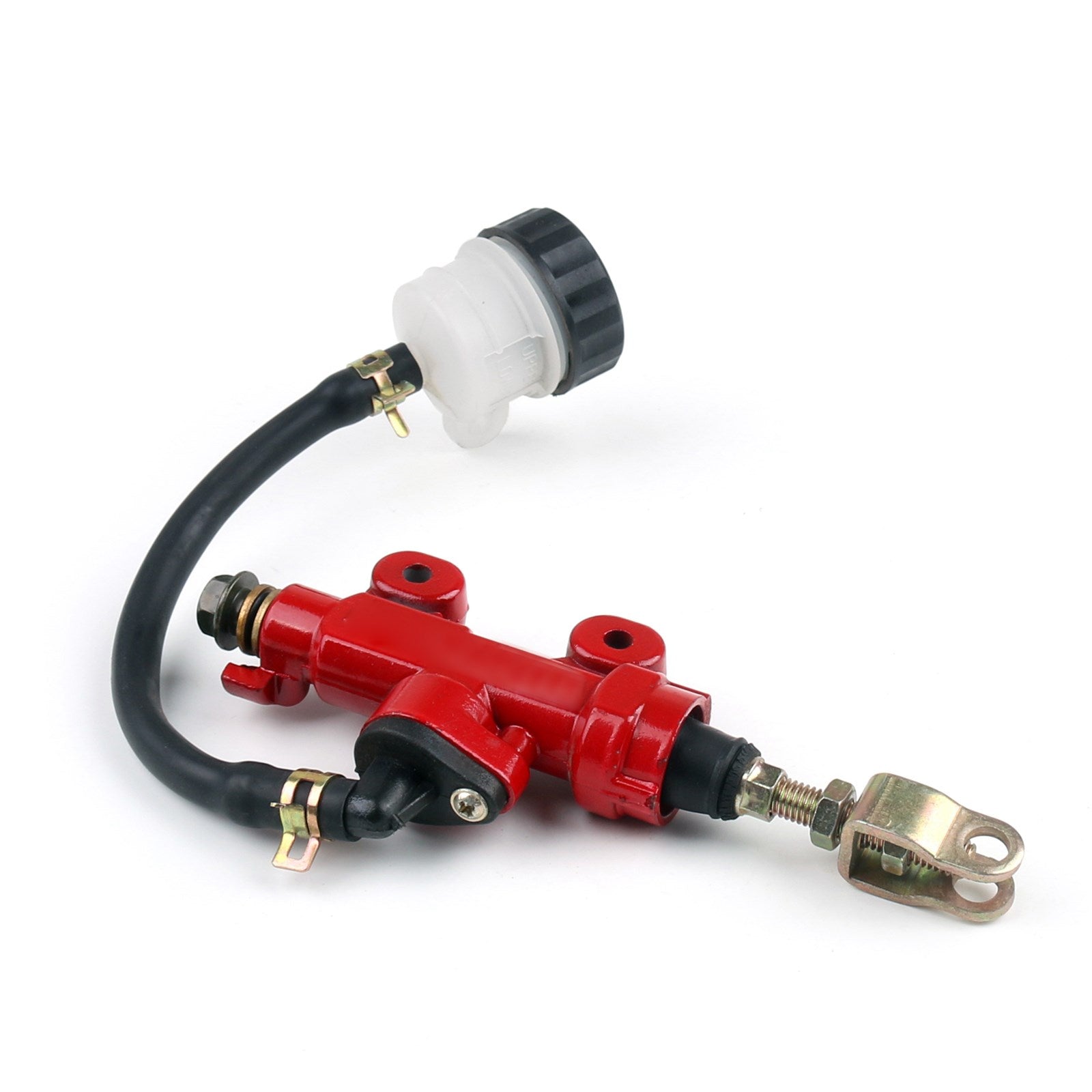 Motorcycle Rear Master Cylinder Hydraulic Brake Pump Fluid Reservoir Red