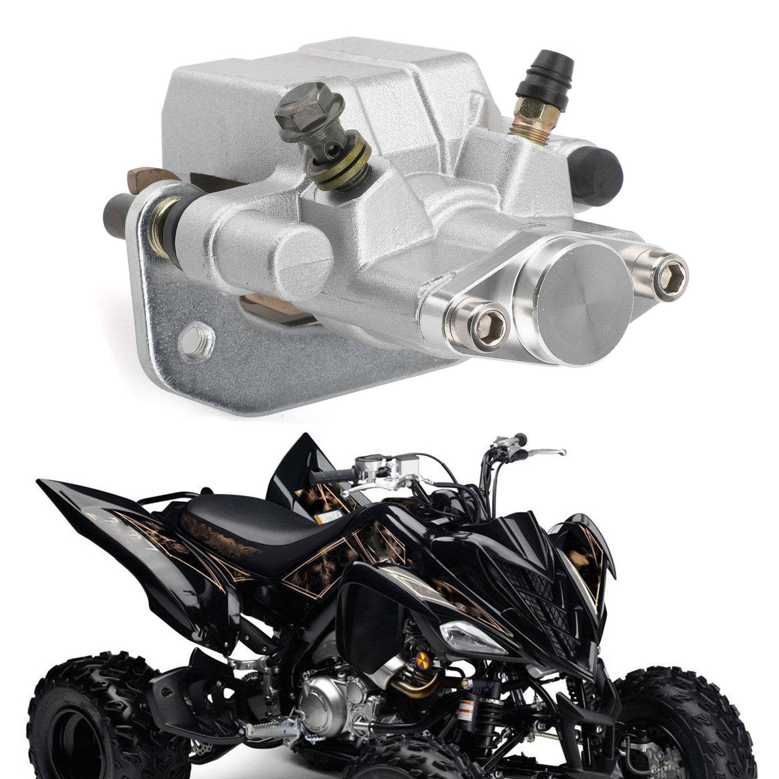 Hinterer Bremssattel für Yamaha ATV Raptor 700 700R YFM700R 2006–2012 mit Bremsbelägen