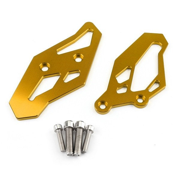 Piastre adattatrici per poggiapiedi posteriori CNC Gold Yamaha YZF R3 R25 MT-03 13-19