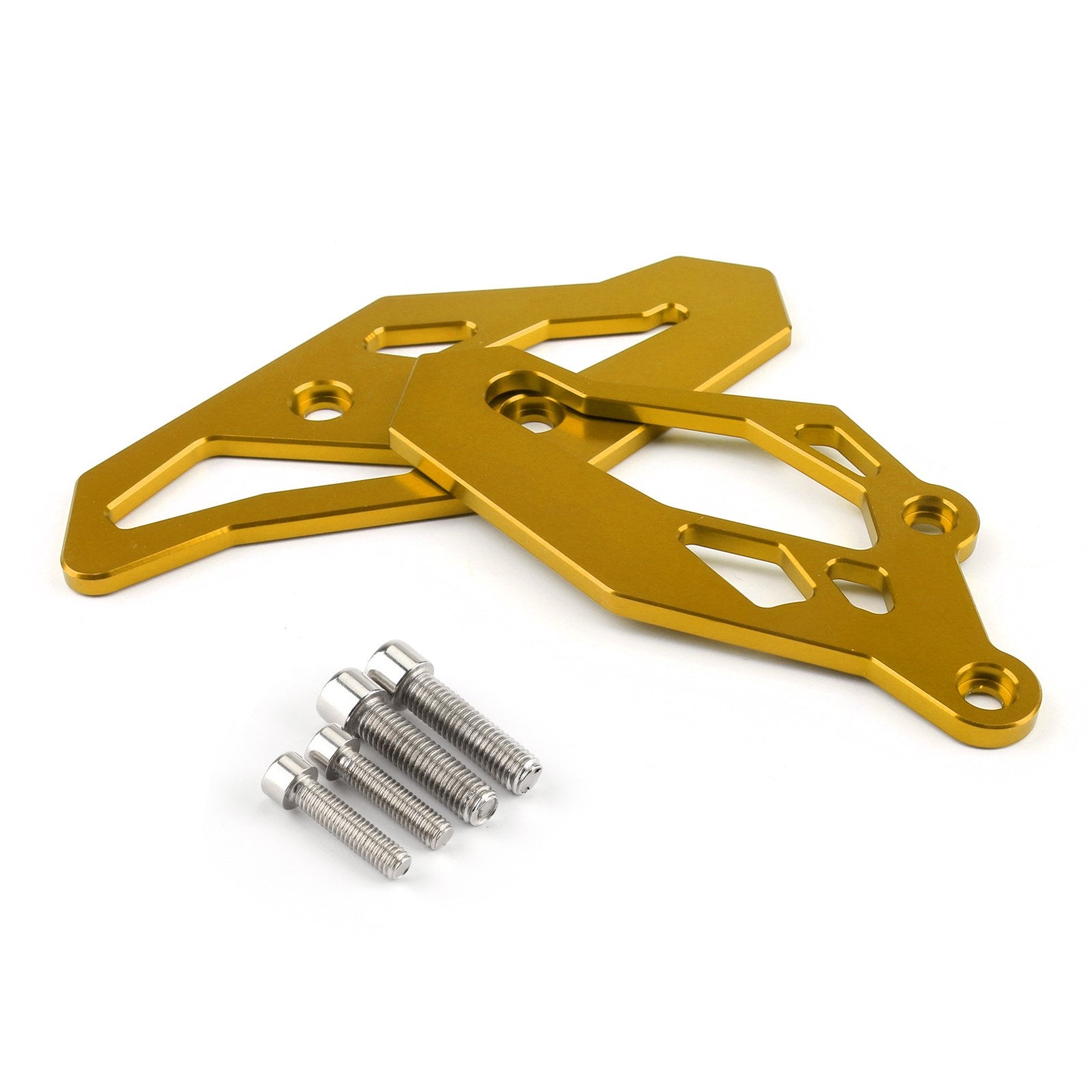 13-19 Yamaha YZF R3 R25 MT-03 CNC Gold Footrest Rearset Adapter Plates