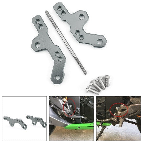 Adjustable Rearsets Foot Pegs Mount Bracket Base For Kawasaki Ninjia 300 Z300