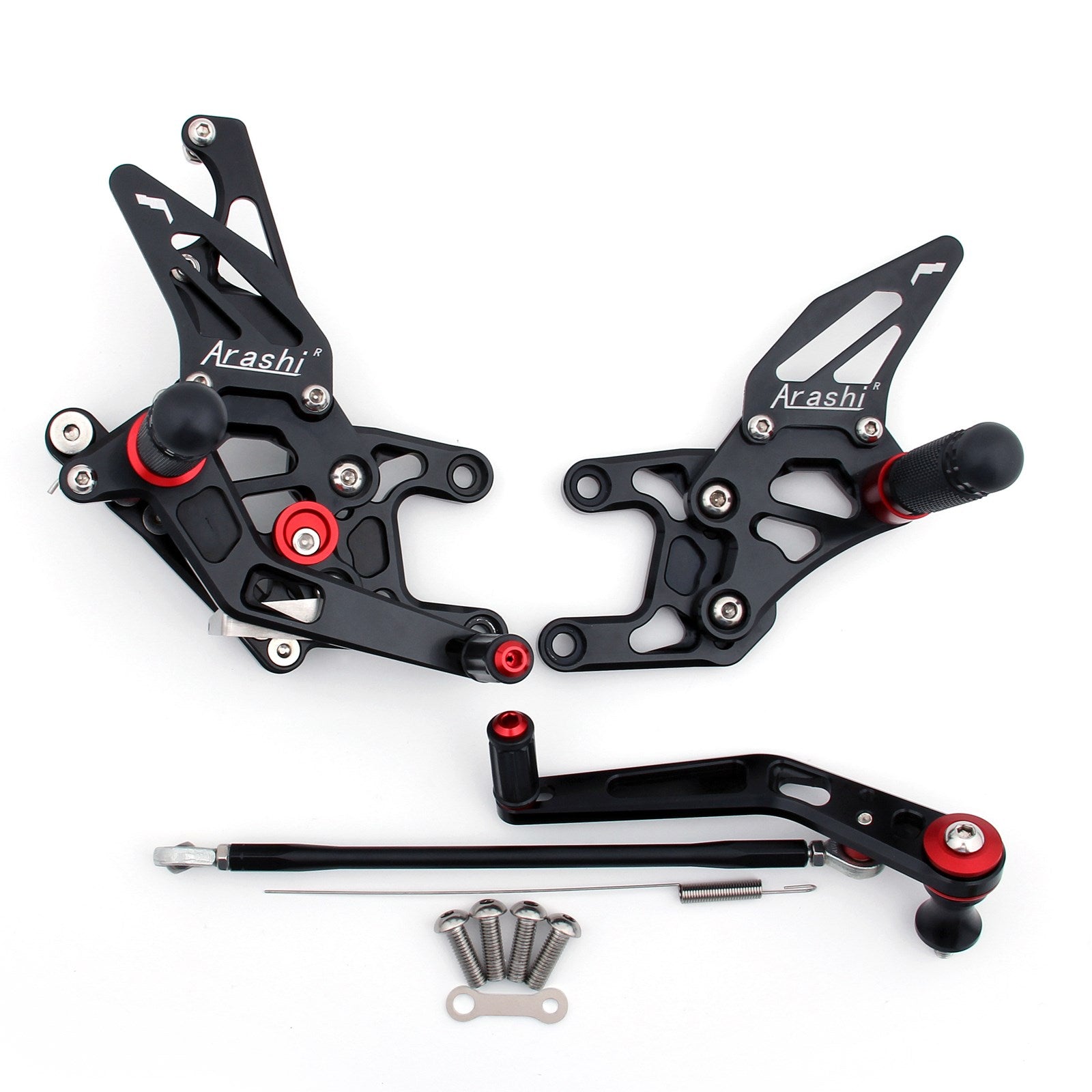 Juego trasero de estriberas para Honda CBR1000RR CBR 1000 RR 2008-2009 negro