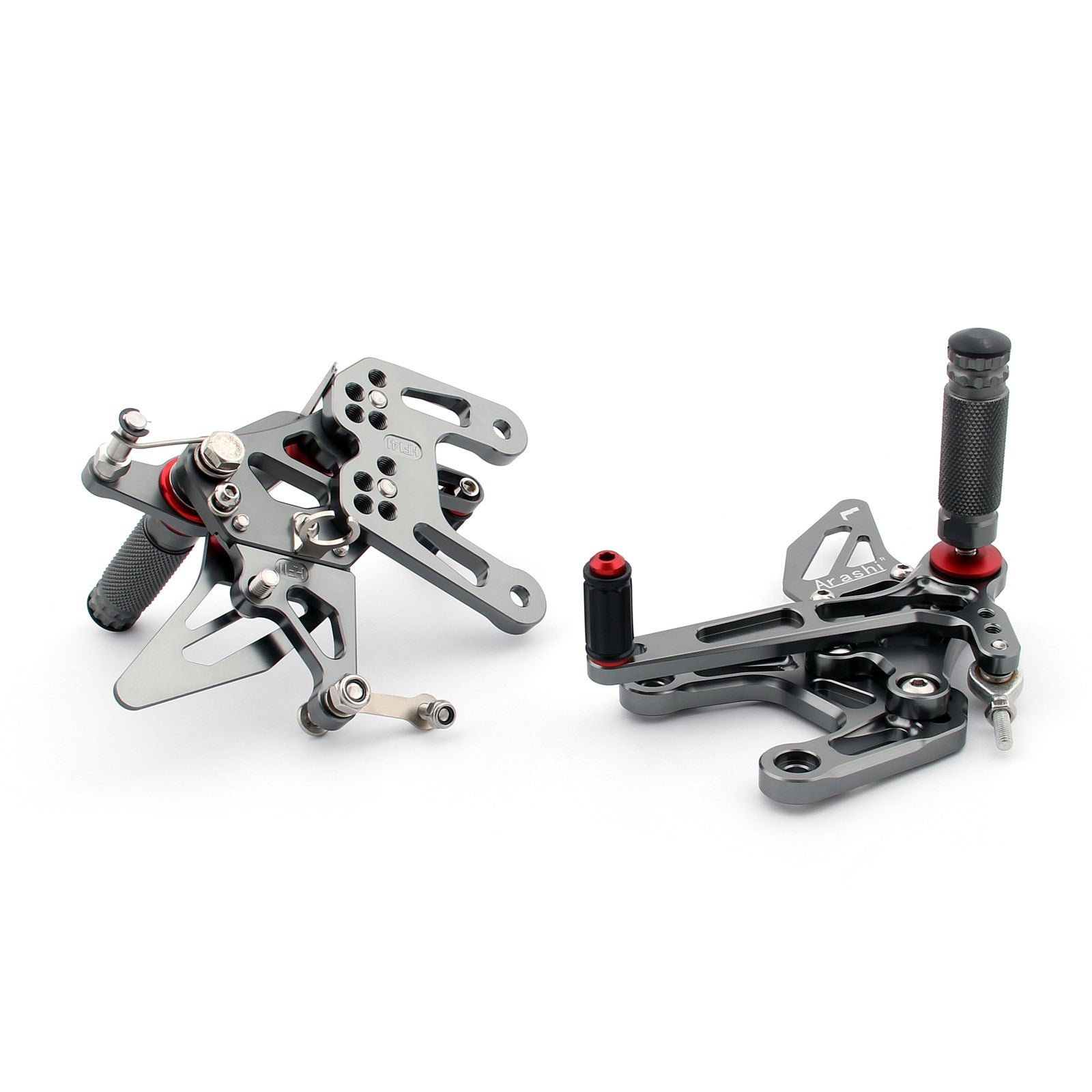 11-15 Kawasaki ZX-10R Ninja ZX10R/ZX1000/ZXT00J CNC Rider Rearsets Pegs de apoio para os pés cinza