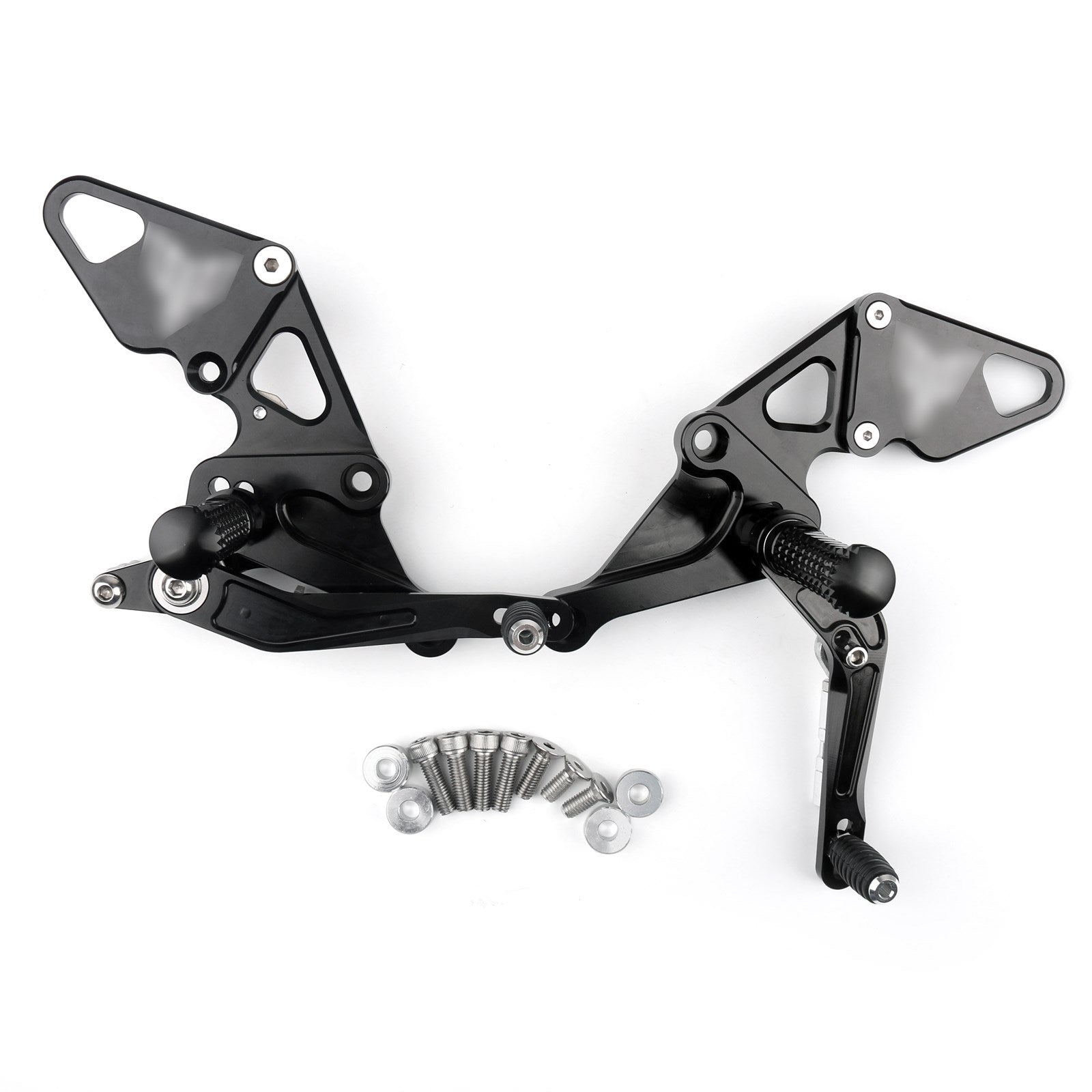 Juego trasero de clavijas de reposapiés ajustables para Yamaha MT-07 FZ-07 2013-16 negro