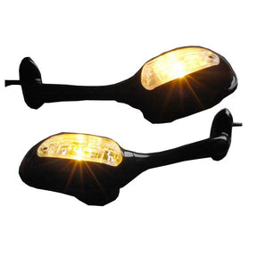 02-15 Suzuki GSXR600 GSX-R750 GSXR1000 Black Rearview Mirrors w/Turn Signals