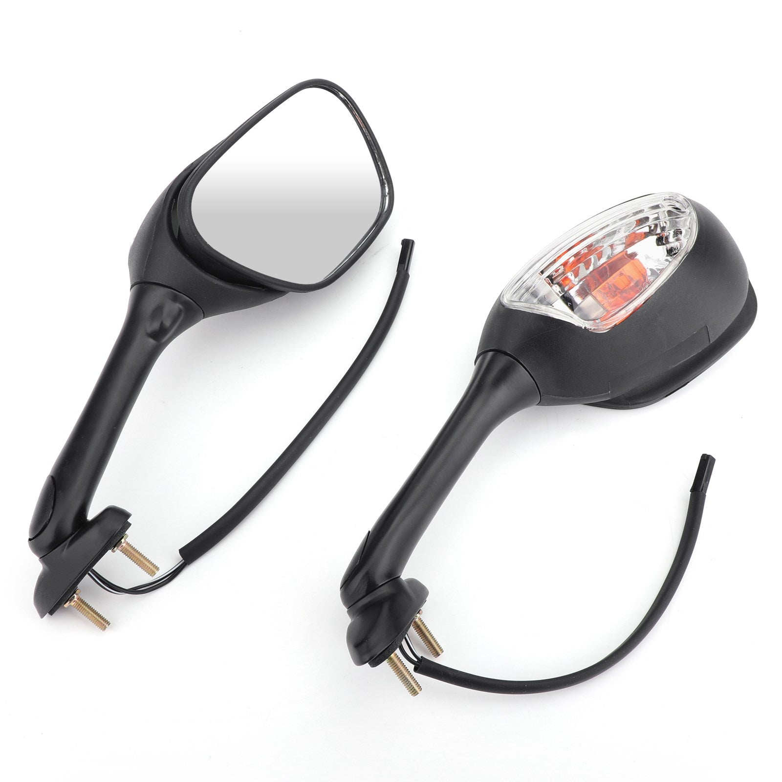 02-15 Suzuki GSXR600 GSX-R750 GSXR1000 Black Rearview Mirrors w/Turn Signals