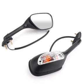 02-15 Suzuki GSXR600 GSX-R750 GSXR1000 Black Rearview Mirrors w/Turn Signals