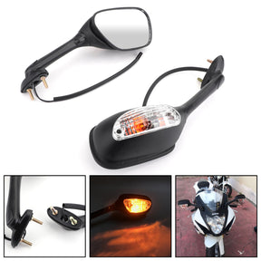 02-15 Suzuki GSXR600 GSX-R750 GSXR1000 Black Rearview Mirrors w/Turn Signals