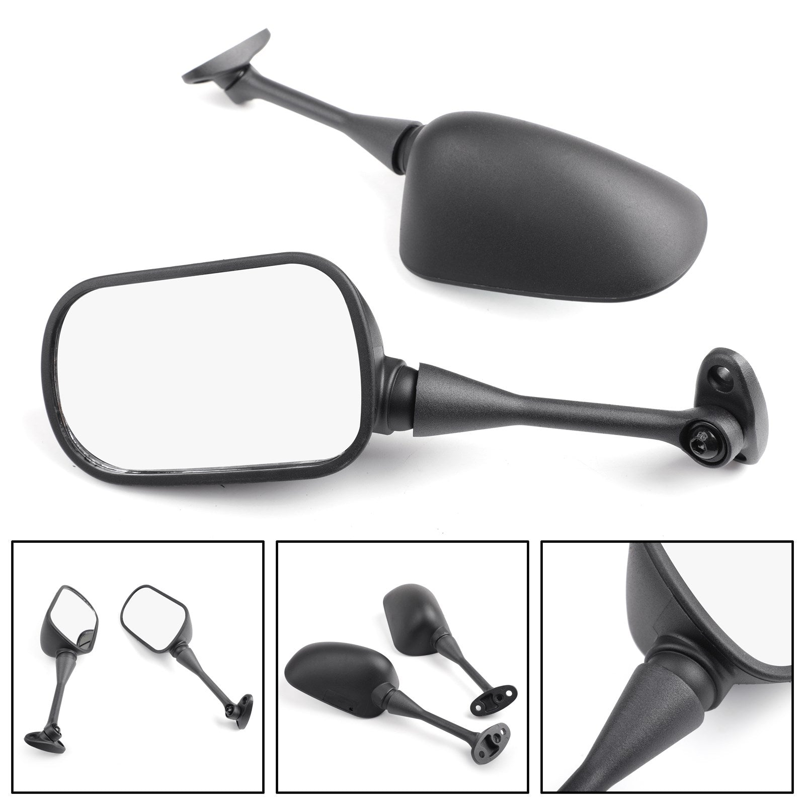 Side Rear View Mirrors For Honda CBR600RR 2003-2014 CBR1000RR 2004-2007 Black