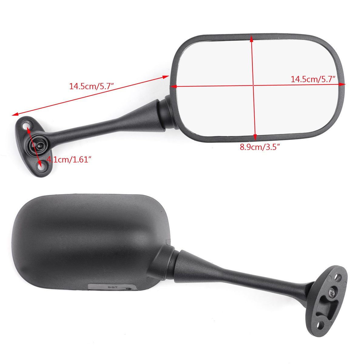 Side Rear View Mirrors For Honda CBR600RR 2003-2014 CBR1000RR 2004-2007 Black
