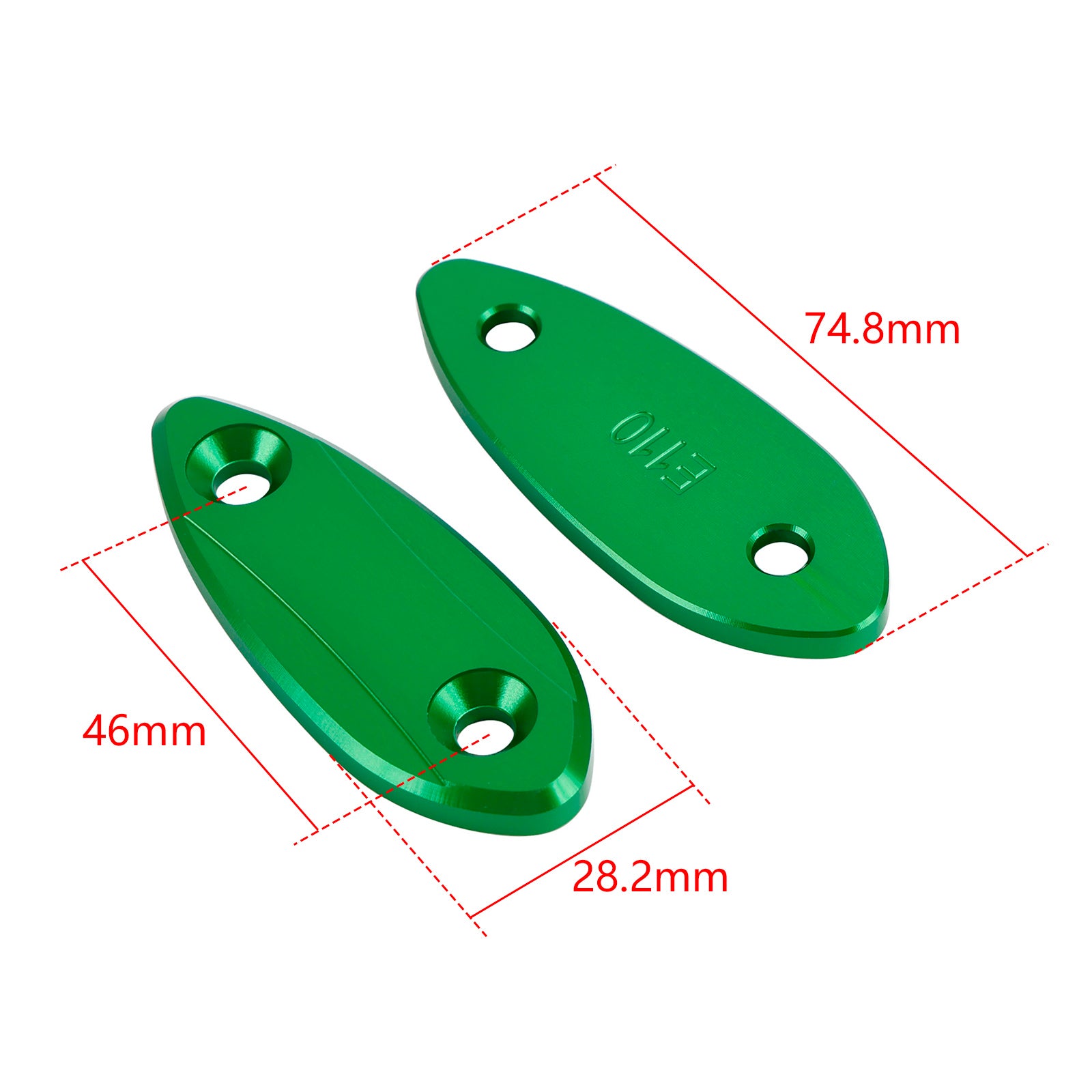 09-12 Kawasaki ZX-6R ZX6R Spiegel löschen Blindblockierplatten