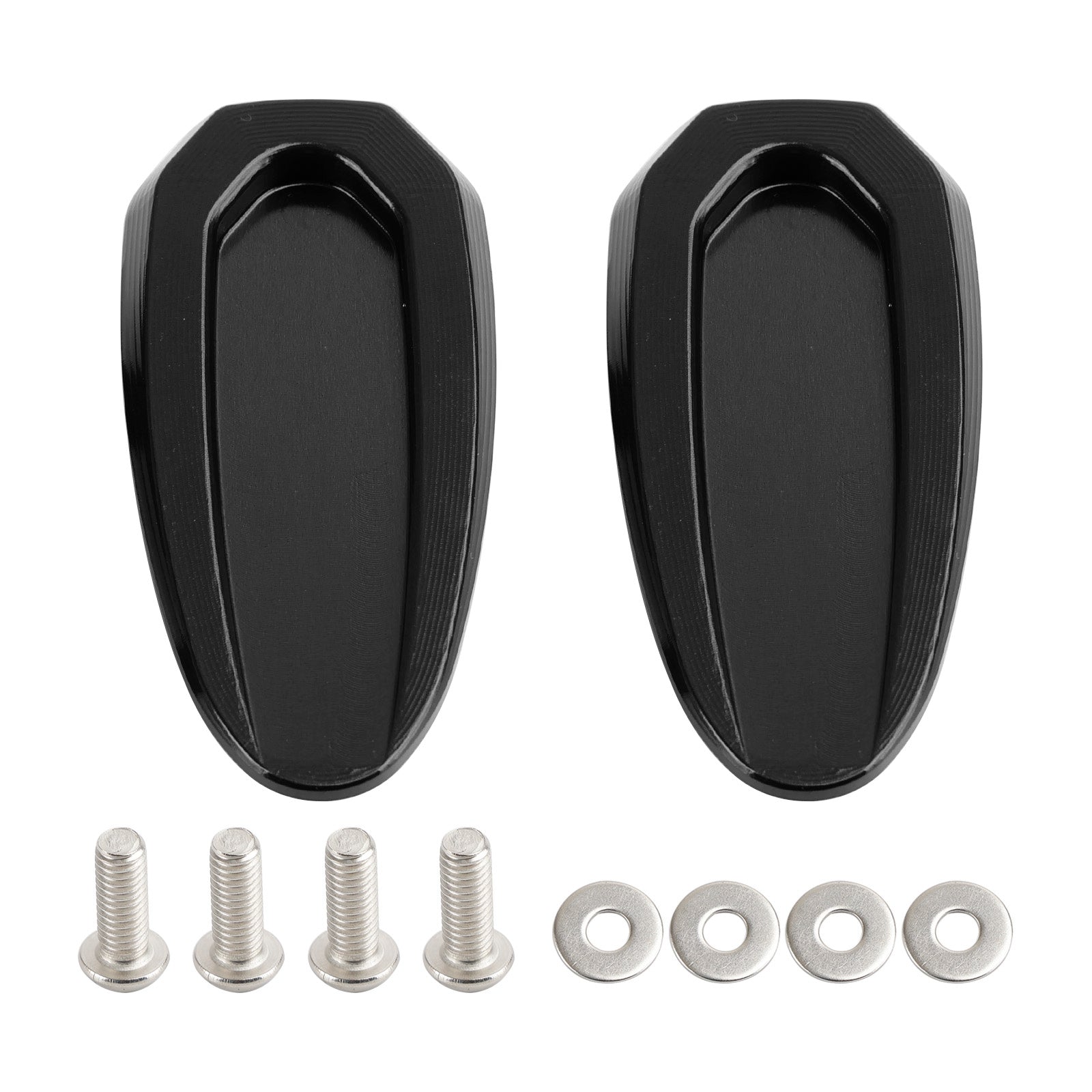 20-23 BMW S1000 RR Mirror Delete Blanking Block Off Plates Black