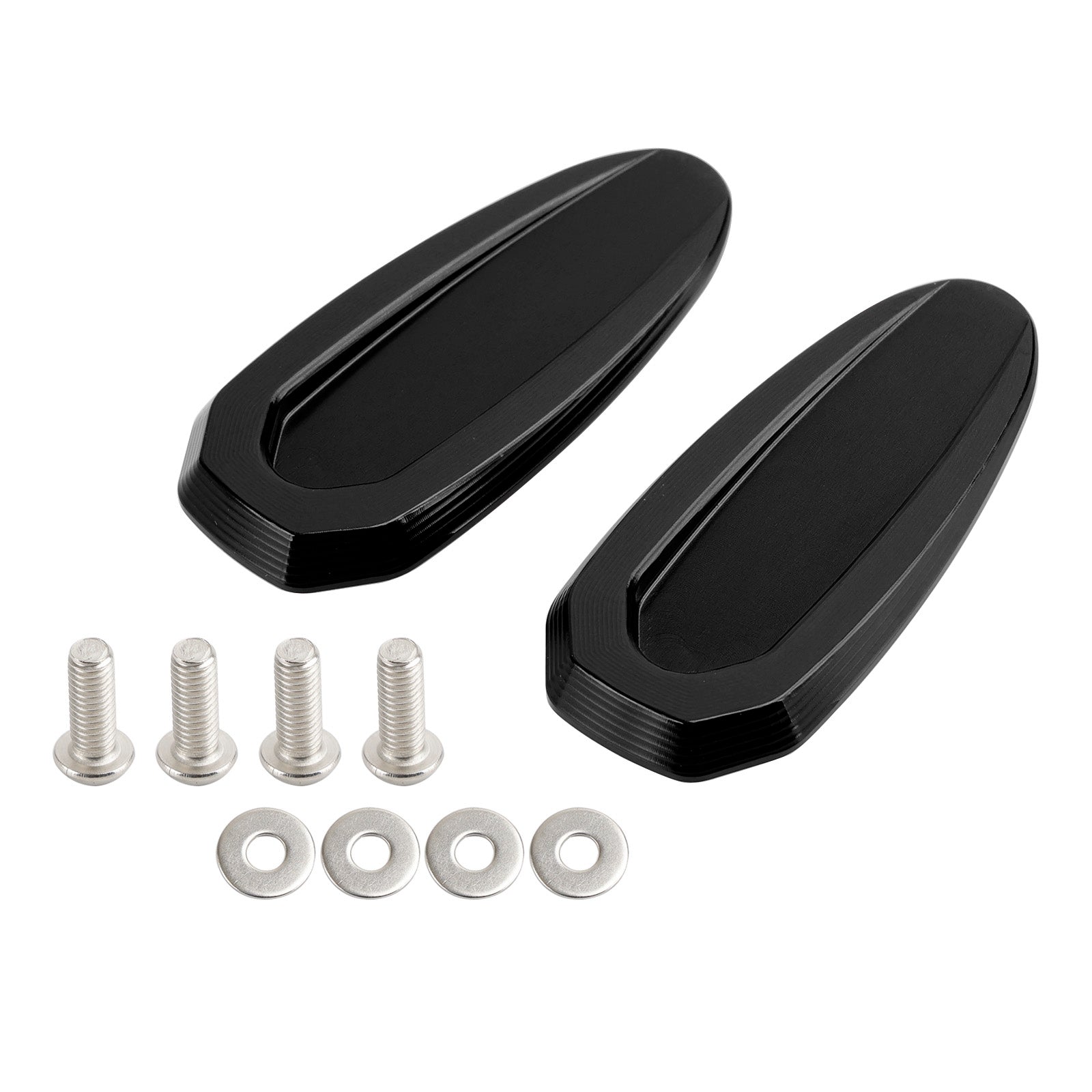 20-23 BMW S 1000 RR  mirror delete blanking block off plates Black