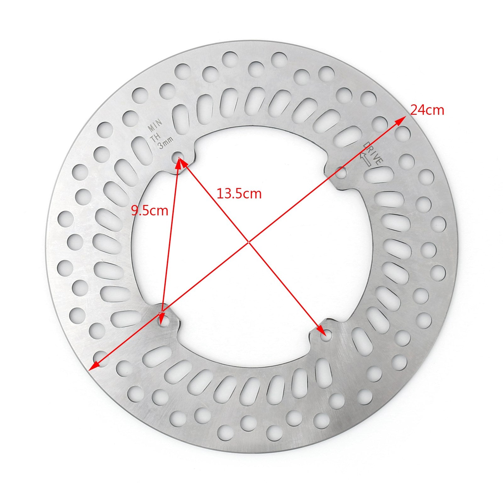 Vordere Bremsscheibe, passend für Honda CR125R CR250R CR500R XR250 CRF230F CRM250R