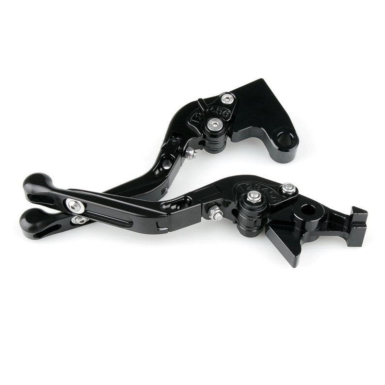 Adjustable Folding Extendable Brake Clutch Levers For Yamaha FZ1 FZ8 XJ6 FZ6 Black
