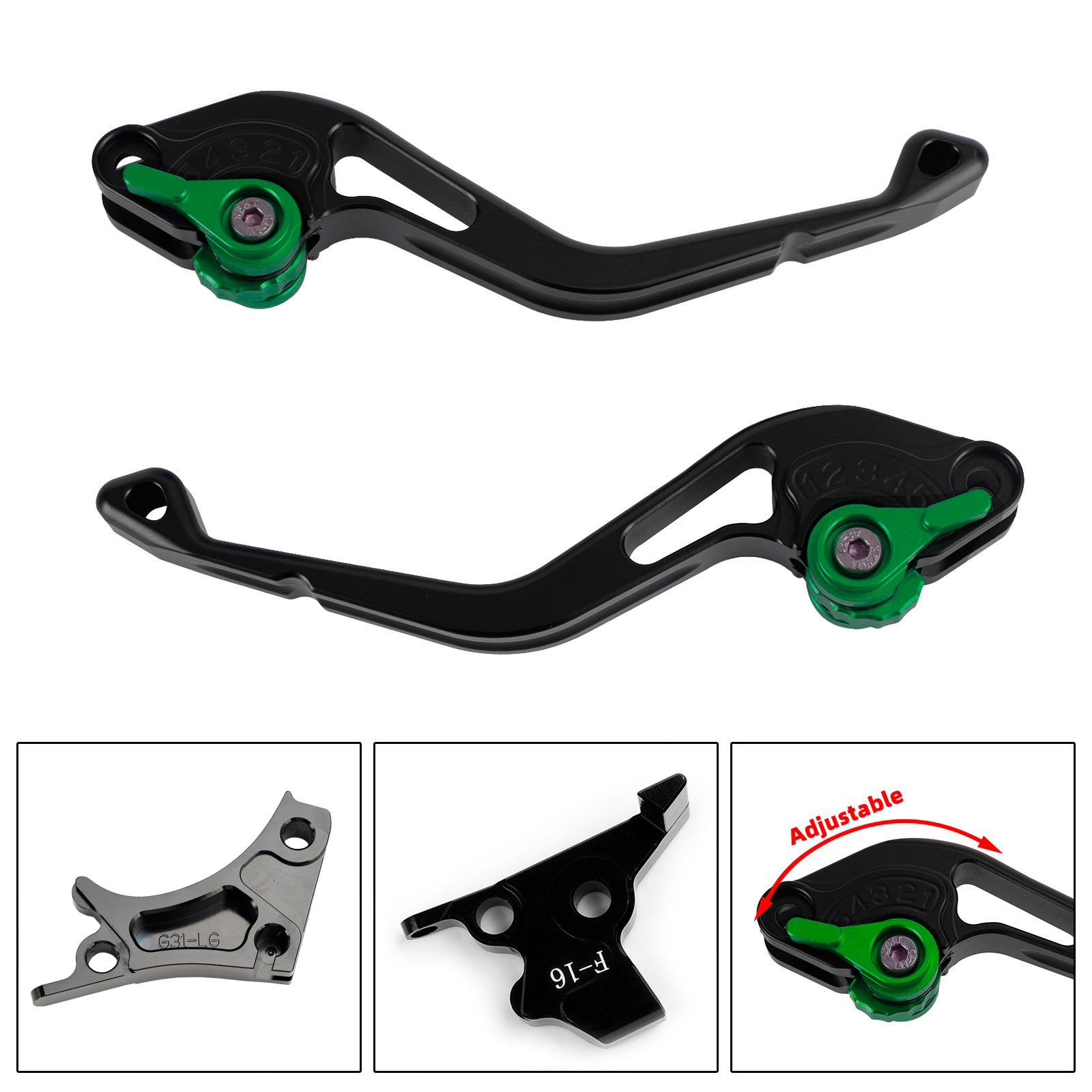 NUEVA palanca de freno de embrague corta verde 17-18 BMW G310R G310GS