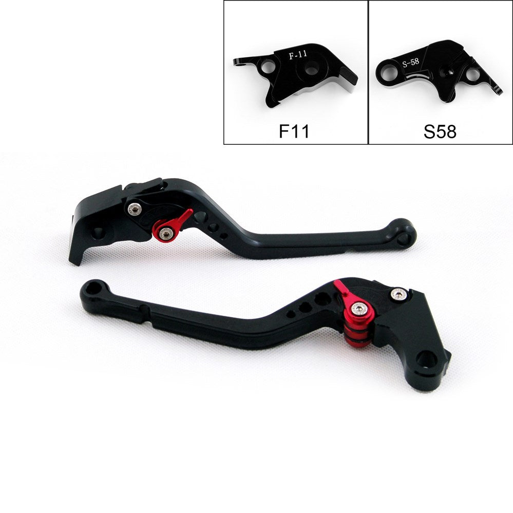 2009-2014 Aprilia RSV4/RSV4 FACTORY Long Brake Clutch Levers Black