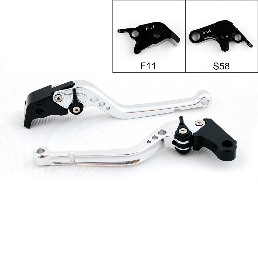 2009-2014 Aprilia RSV4/RSV4 FACTORY Long Brake Clutch Levers Silver
