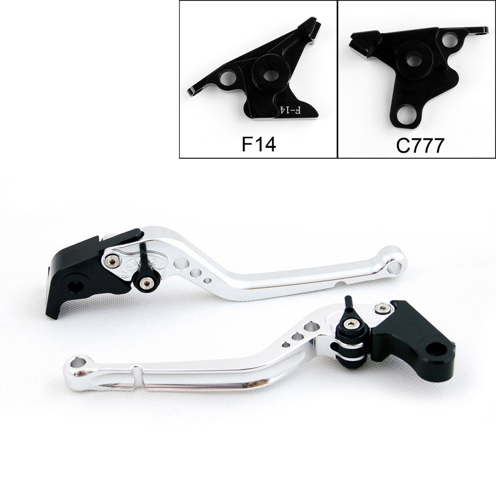 Long Brake Clutch Levers For Yamaha FJR 1300 2003 Buell 1125R 1125CR Black