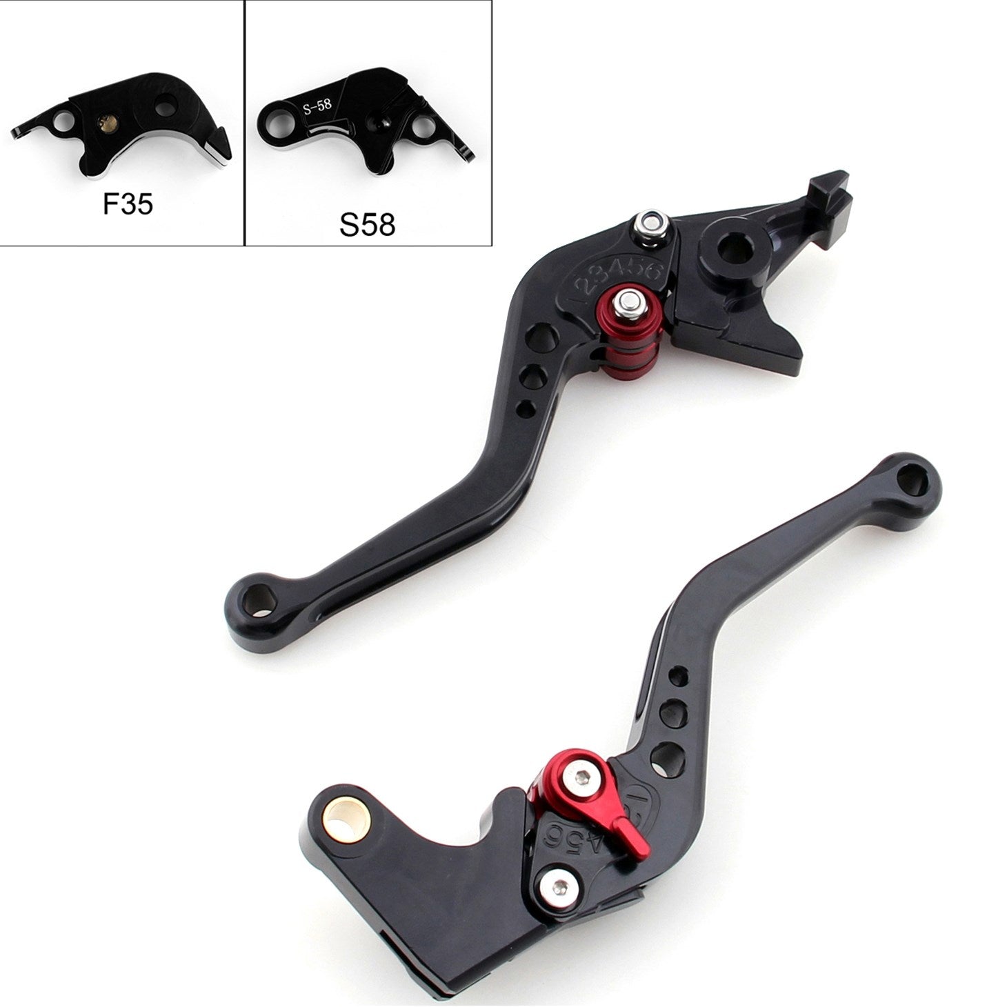 Suzuki 06-10 GSXR600 GSXR750 y 05-06 GSXR1000 y 2015 GSX-S1000/F/ABS Palancas de embrague de freno corto