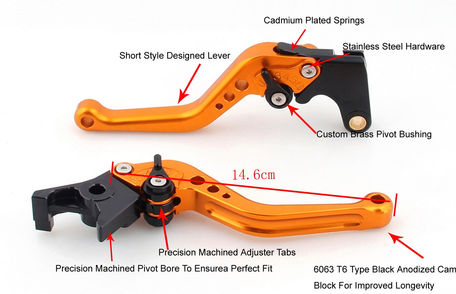 Suzuki 06-10 GSXR600 GSXR750 & 05-06 GSXR1000 & 2015 GSX-S1000/F/ABS Short Brake Clutch Levers