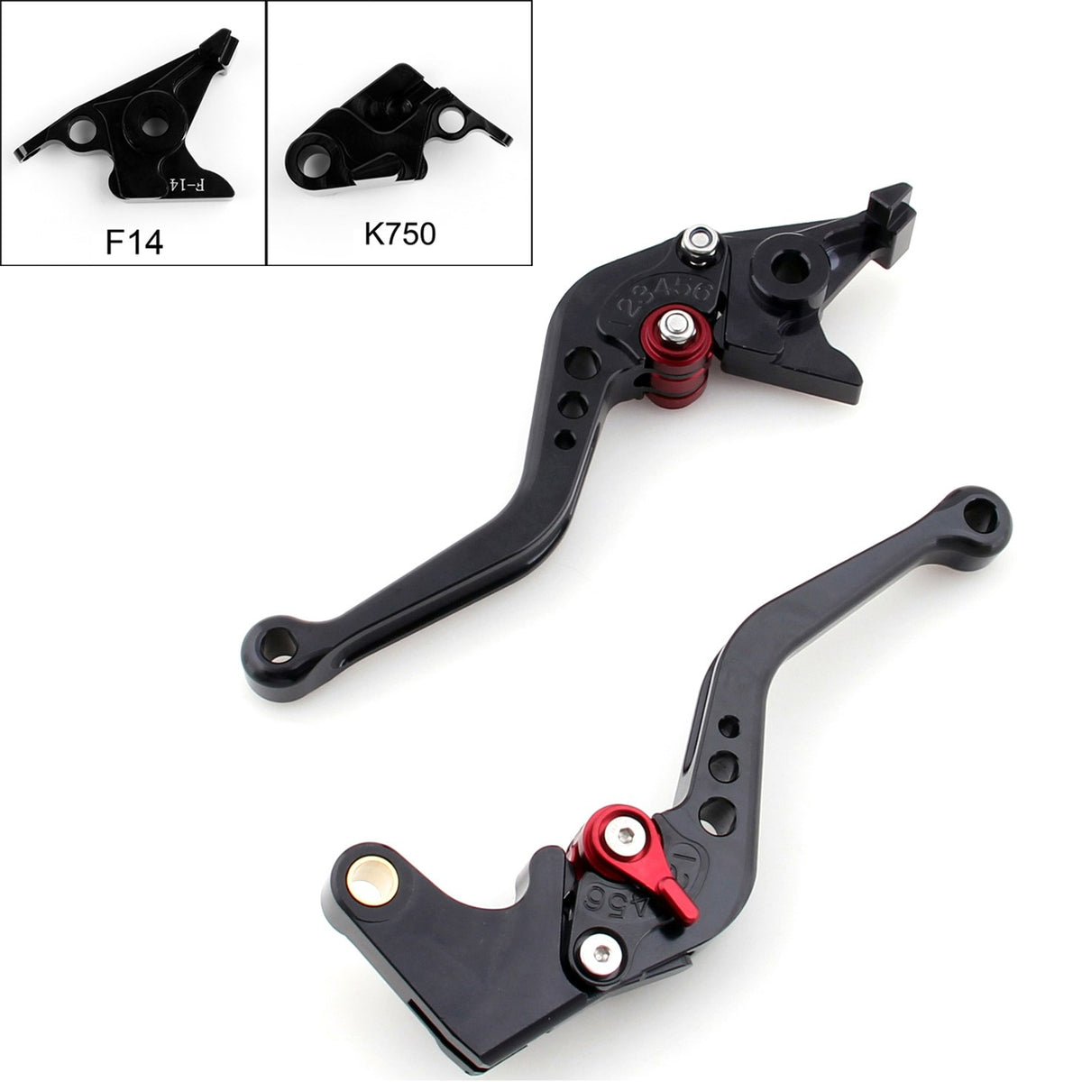 Kawasaki ZX-6/ZZR600 ZX9R ZXR400 ZZR Z750S ER-5 ZR Brake Clutch Levers Black
