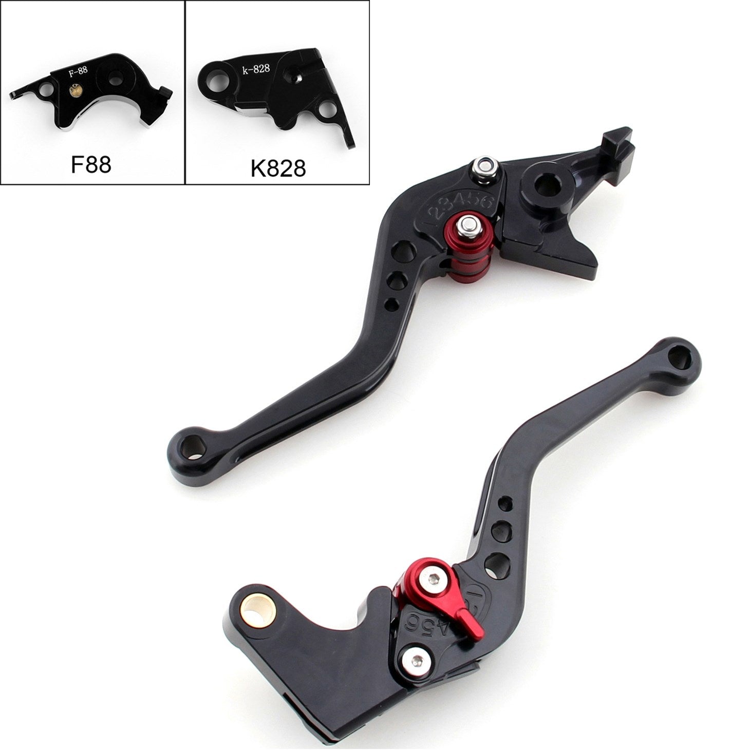 2006-2014 2007-2014 Kawasaki ZX10R ZX6R Z1000 Alavancas de freio e embreagem curtas pretas