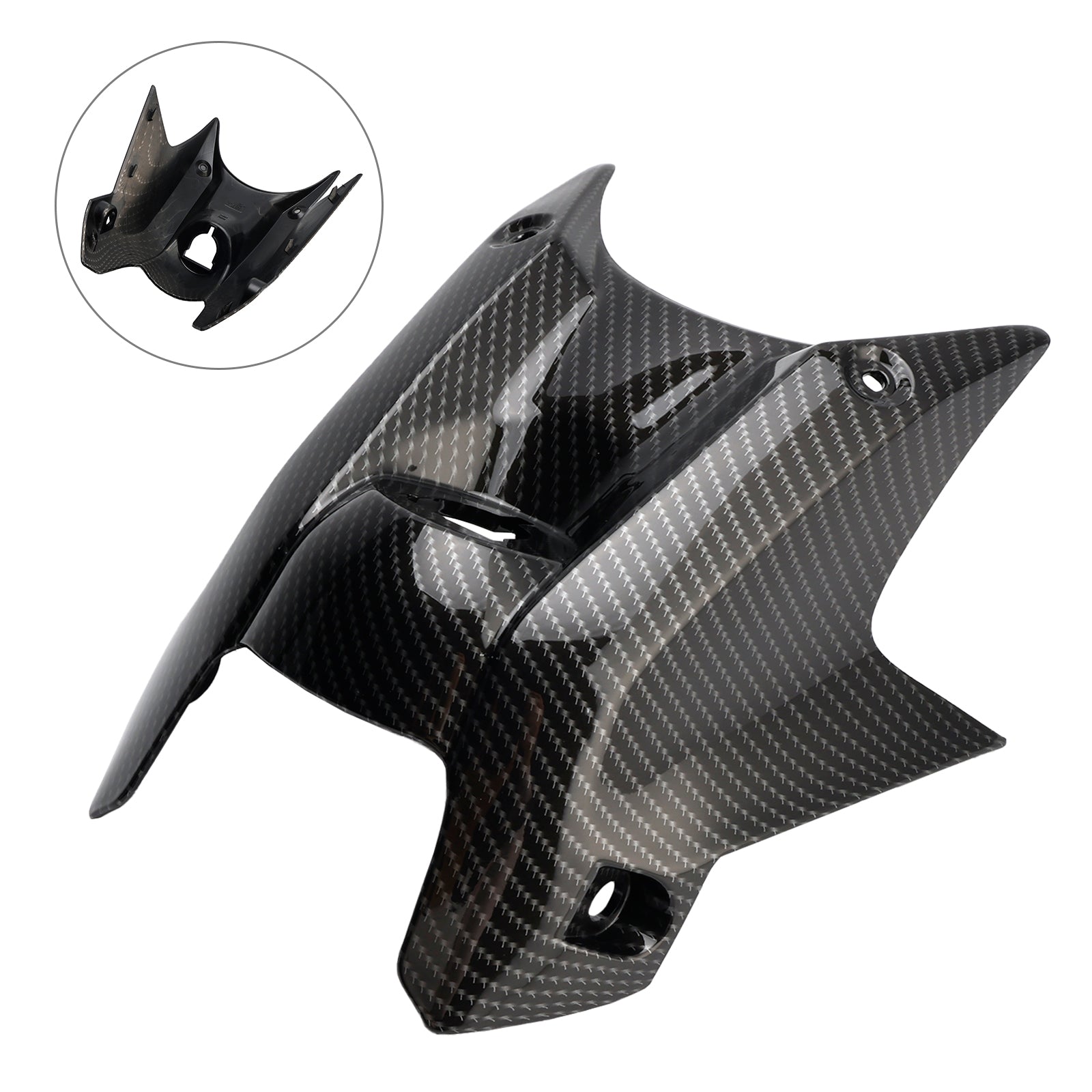 Couvercle de garniture de capot de verrouillage avant en carbone pour Honda CB650R CBR650R 2019-2021 générique