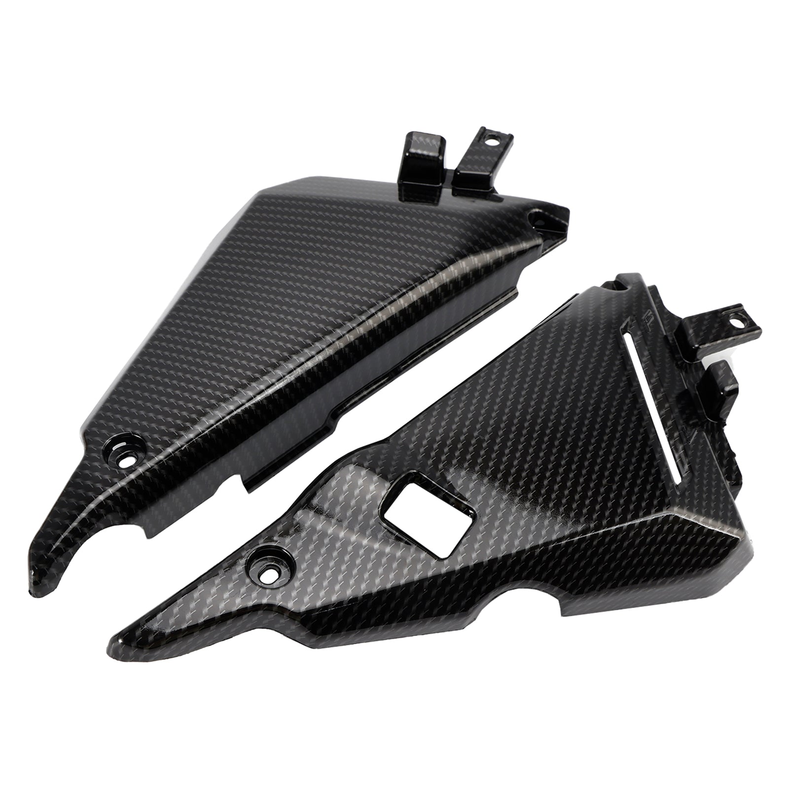 Painel de tampa lateral de carbono Capuz de carenagem para Kawasaki Z650 Ninja 650 2017-2020 genérico