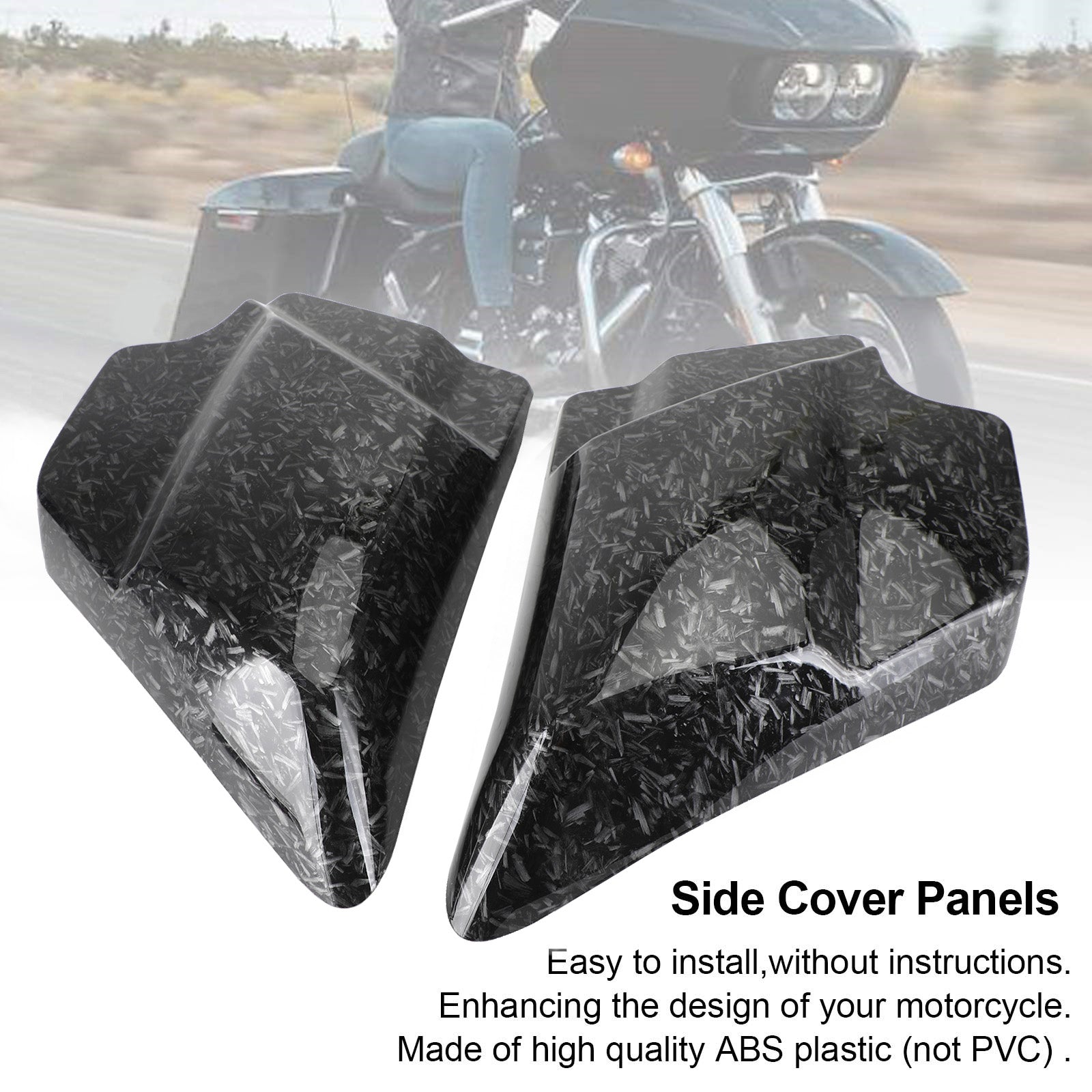 09-20 Touring Electra Road Glide Road King Generic Carbon Side Cover Panel