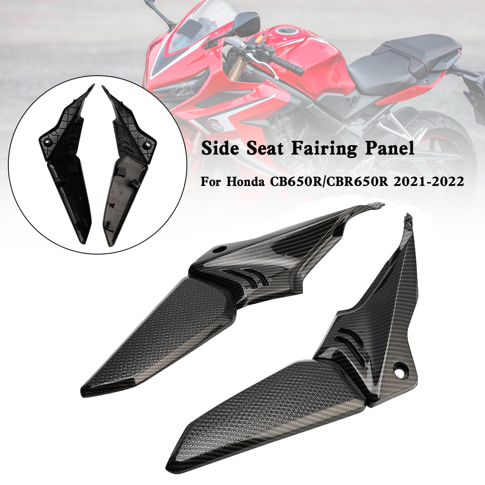 Front Side Seat Fairing Gas Tank Panel For Honda CB650R CBR650R 2021-2022