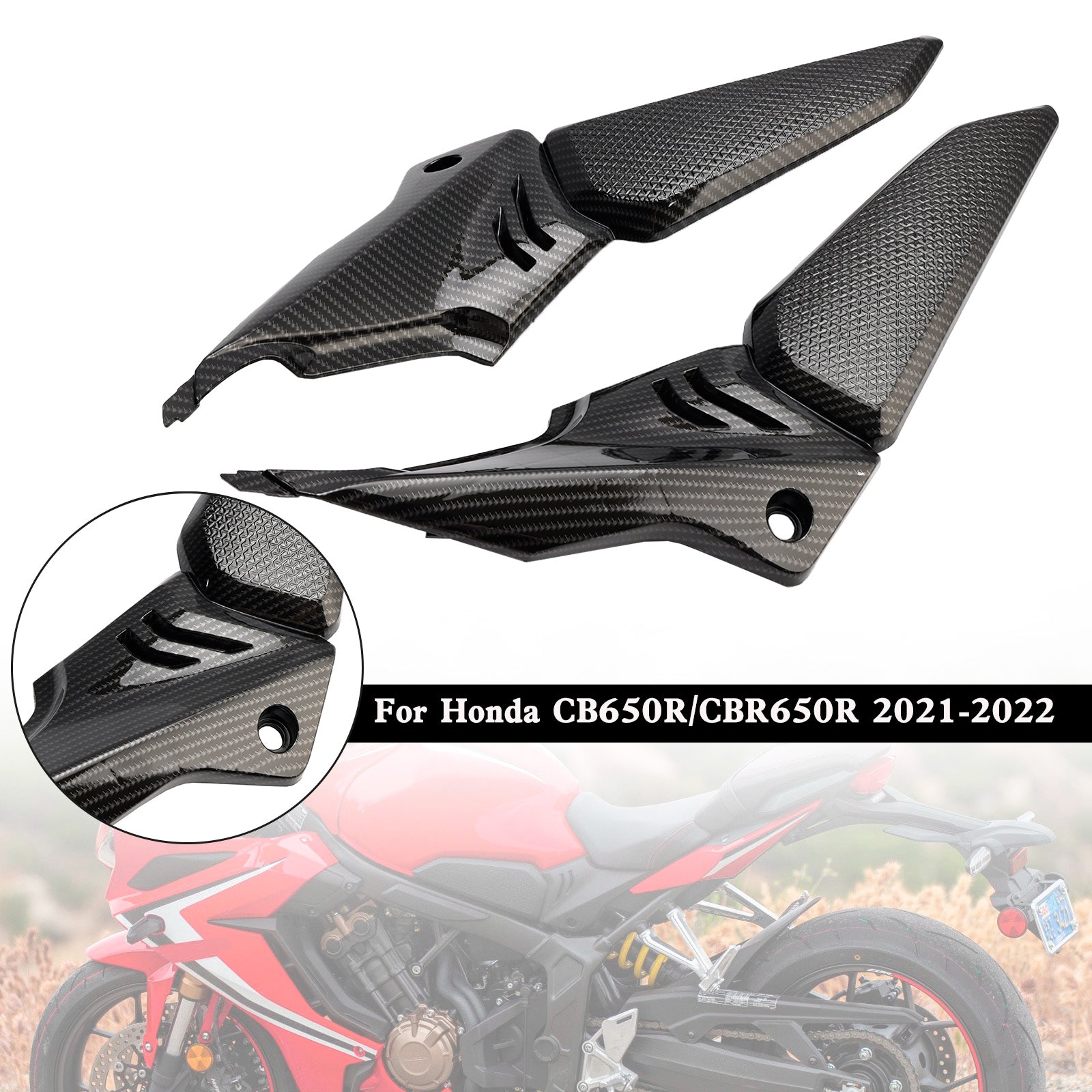 Front Side Seat Fairing Gas Tank Panel For Honda CB650R CBR650R 2021-2022
