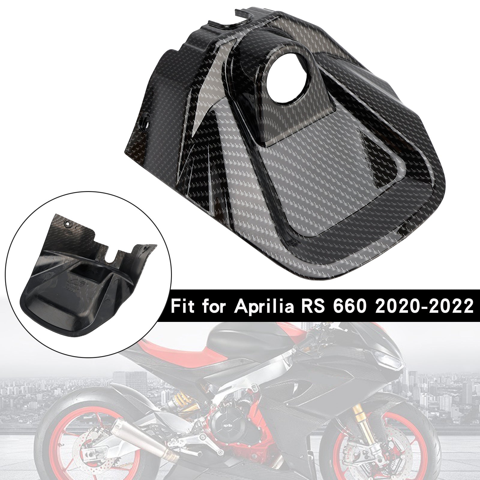 Carenado de llave de encendido de cubierta de tanque delantero de Carbono para Aprilia RS 660 2020-2022