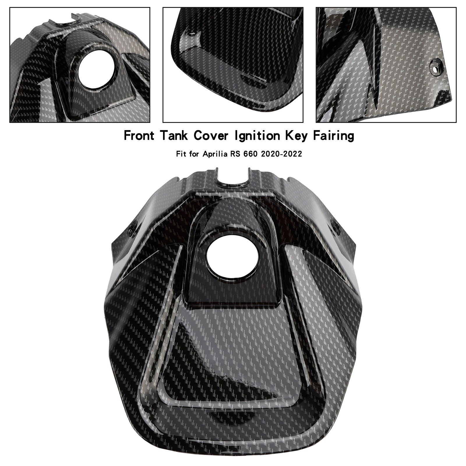 Carenado de llave de encendido de cubierta de tanque delantero de Carbono para Aprilia RS 660 2020-2022