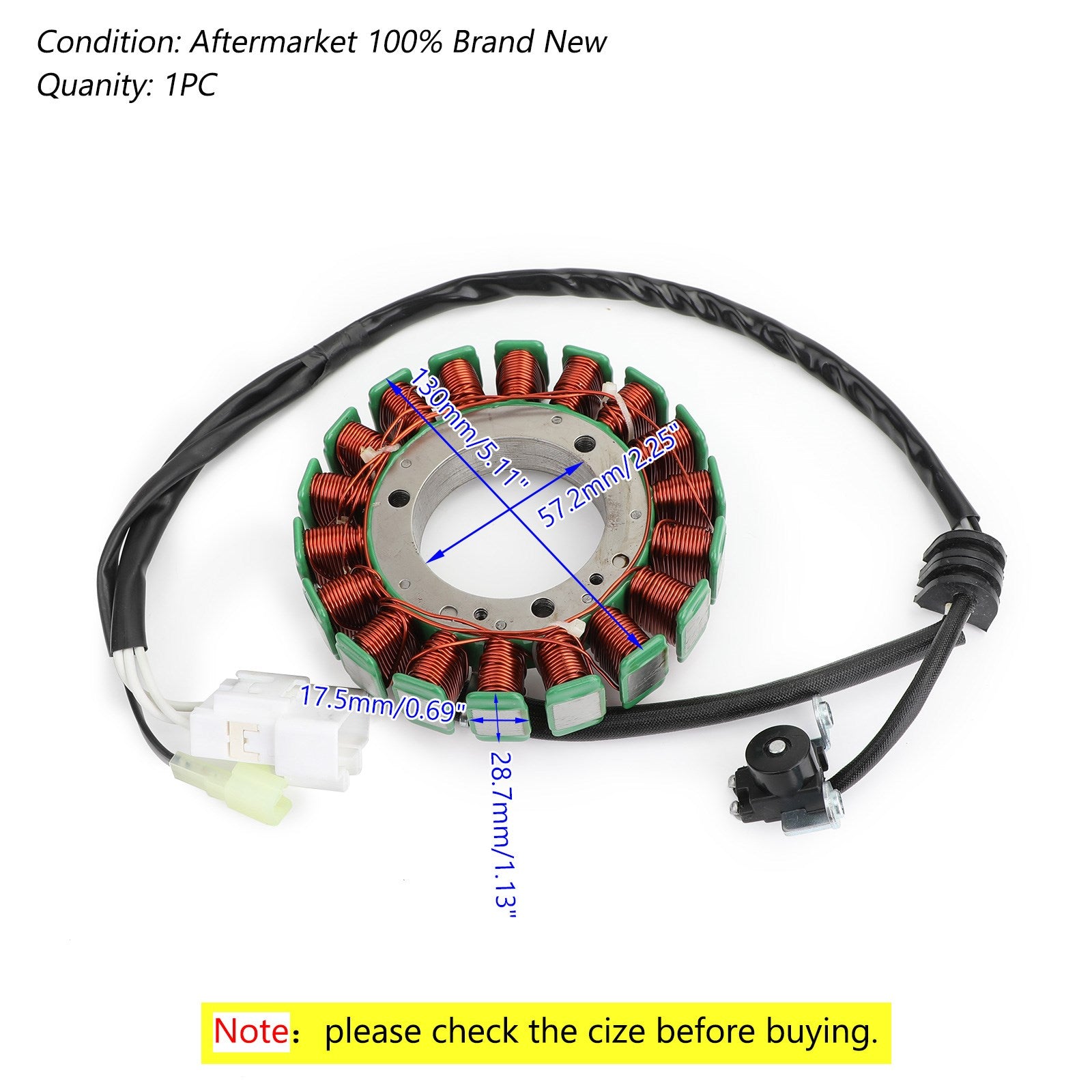 07-09 Yamaha XVS1300 V-Star / Midnight Star Magneto Stator Coil 3D8-81410-00