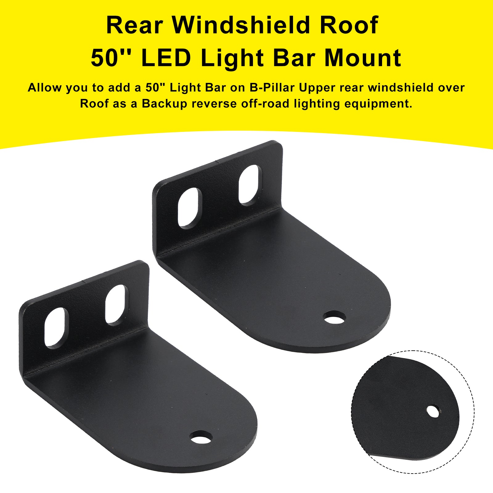Tetto del parabrezza posteriore per Can Am Defender 500/800/1000 50"Supporto per barra luminosa a LED