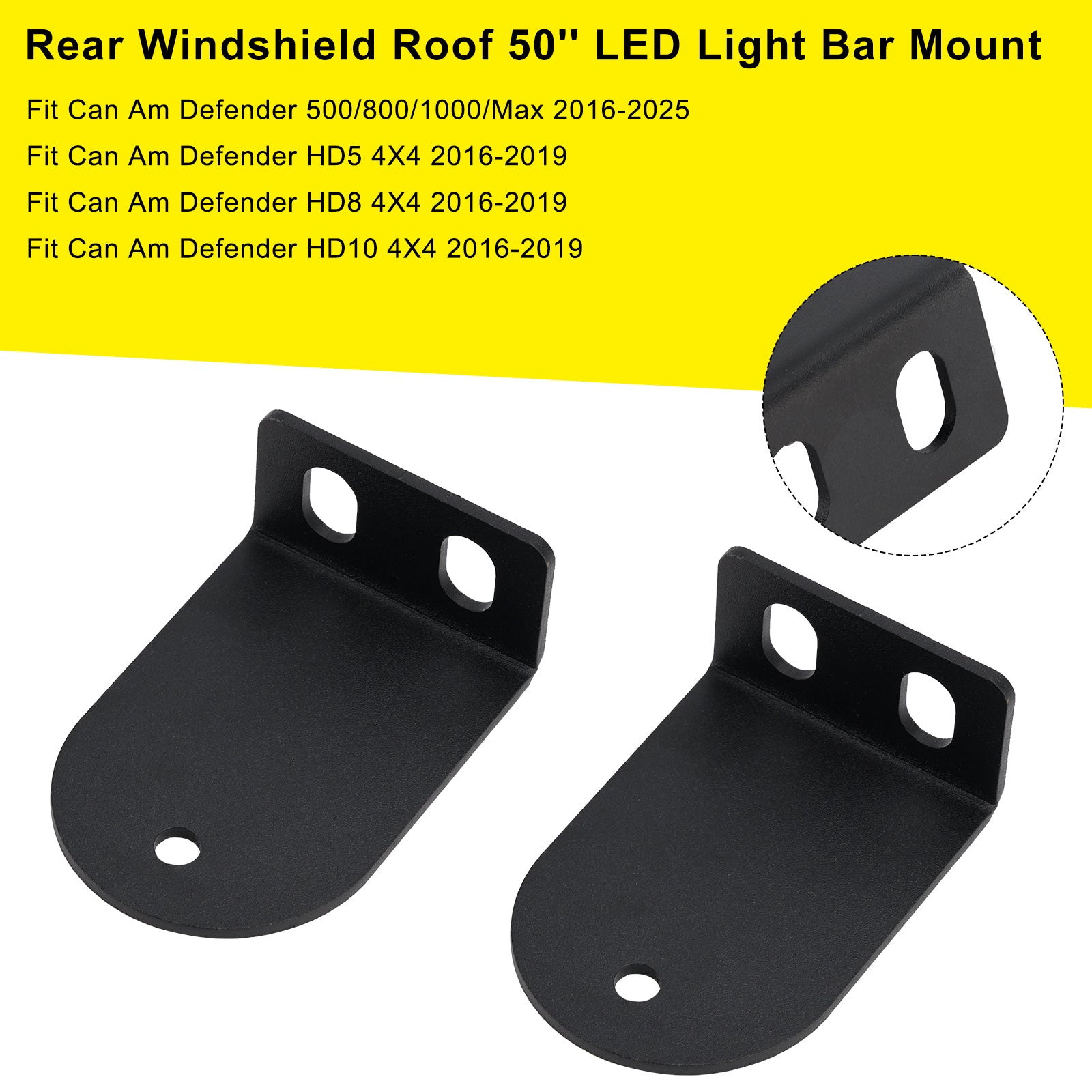 Tetto del parabrezza posteriore per Can Am Defender 500/800/1000 50"Supporto per barra luminosa a LED