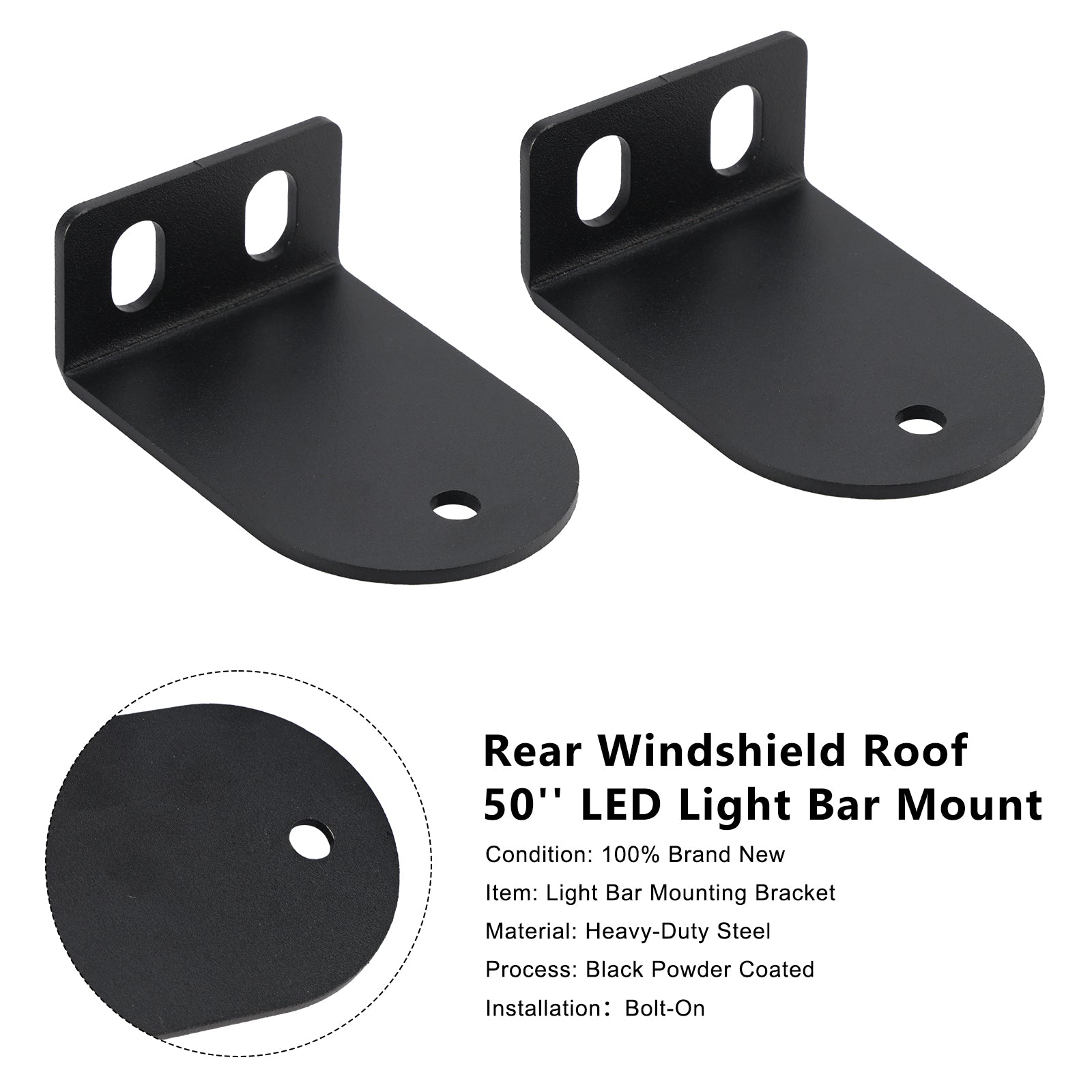 Tetto del parabrezza posteriore per Can Am Defender 500/800/1000 50"Supporto per barra luminosa a LED