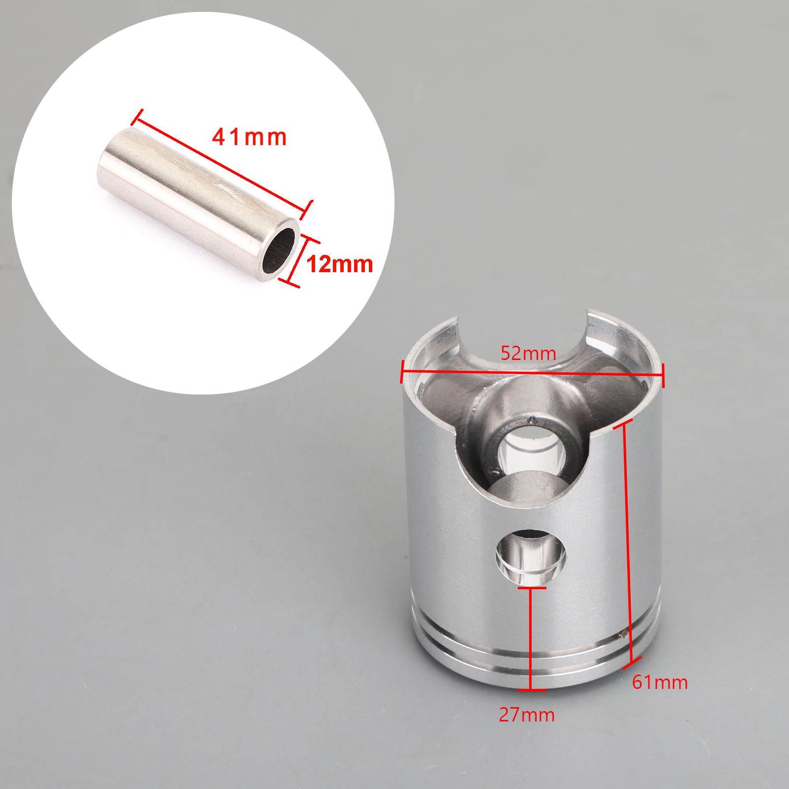 Juego de anillos de pasador de pistón STD/+0,25/+0,50 Tamaño del orificio apto para Yamaha YB 100/AG 100/DX 100/LT2 LT3 100