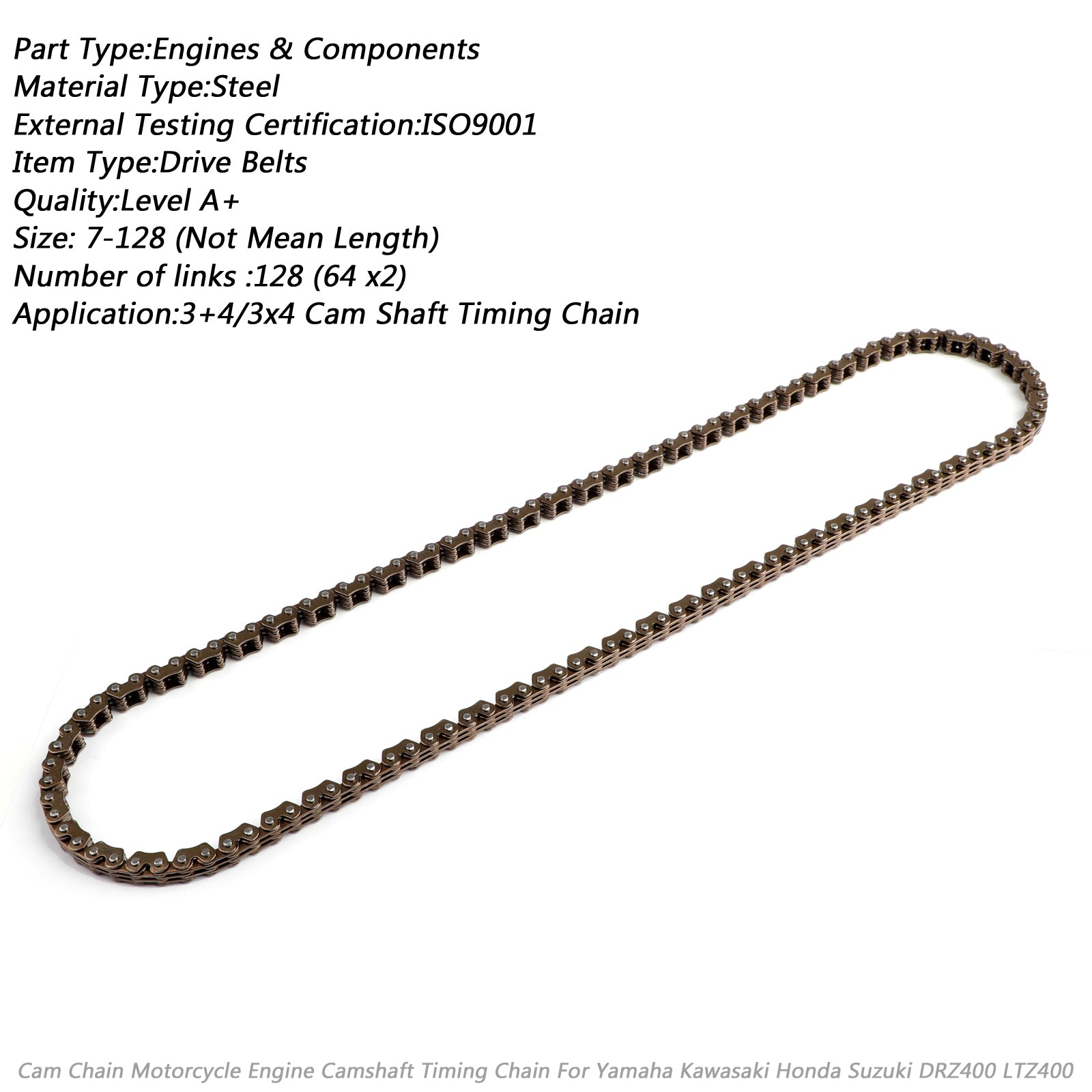 Quadsport /E/S/SM DR-Z400 Chain Suzuki Timing Link 128 Cam LTZ400/Z Z400 BS2