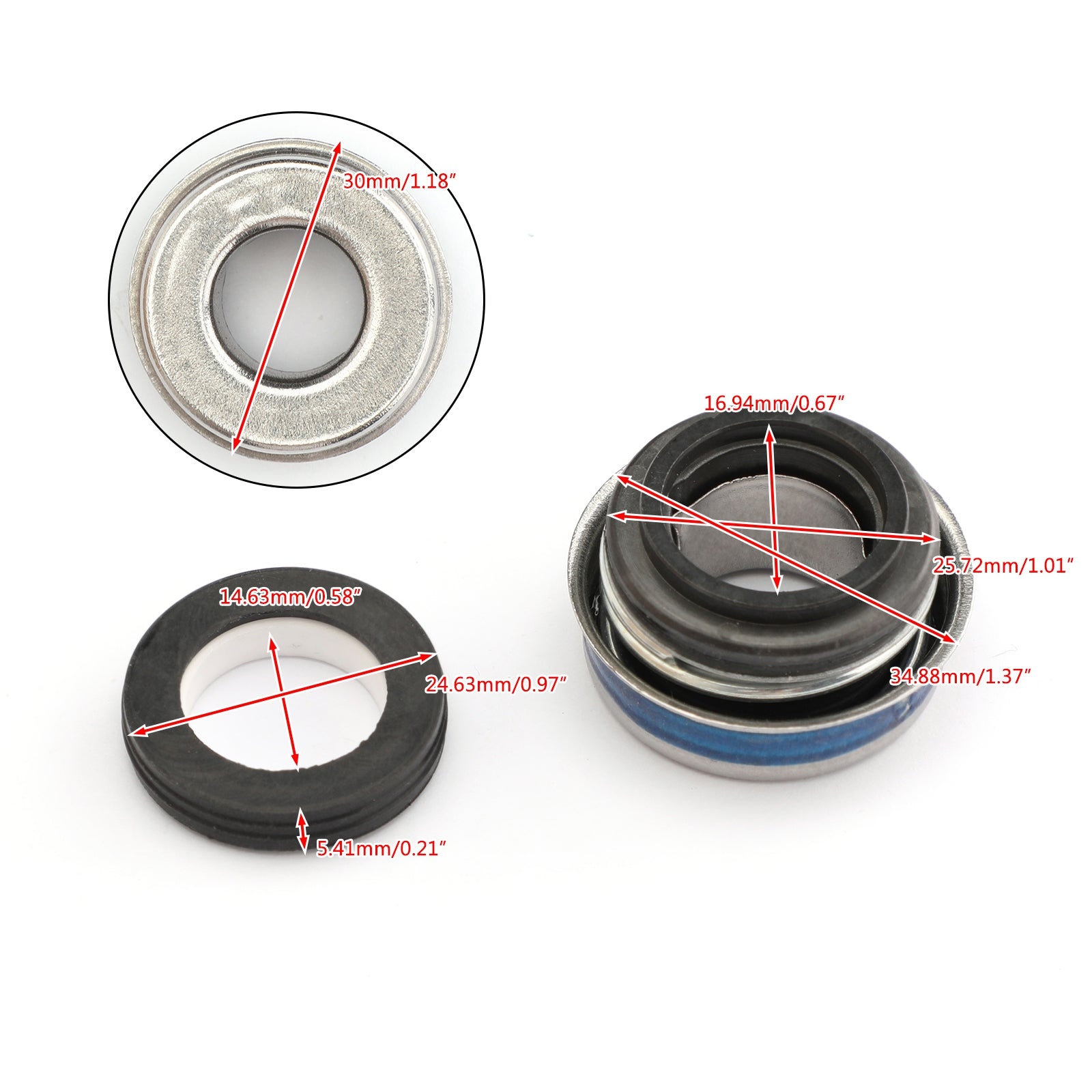 1987-2004 Kawasaki Mojave 250 KSF250A Water Pump Seal Mechanical Kit