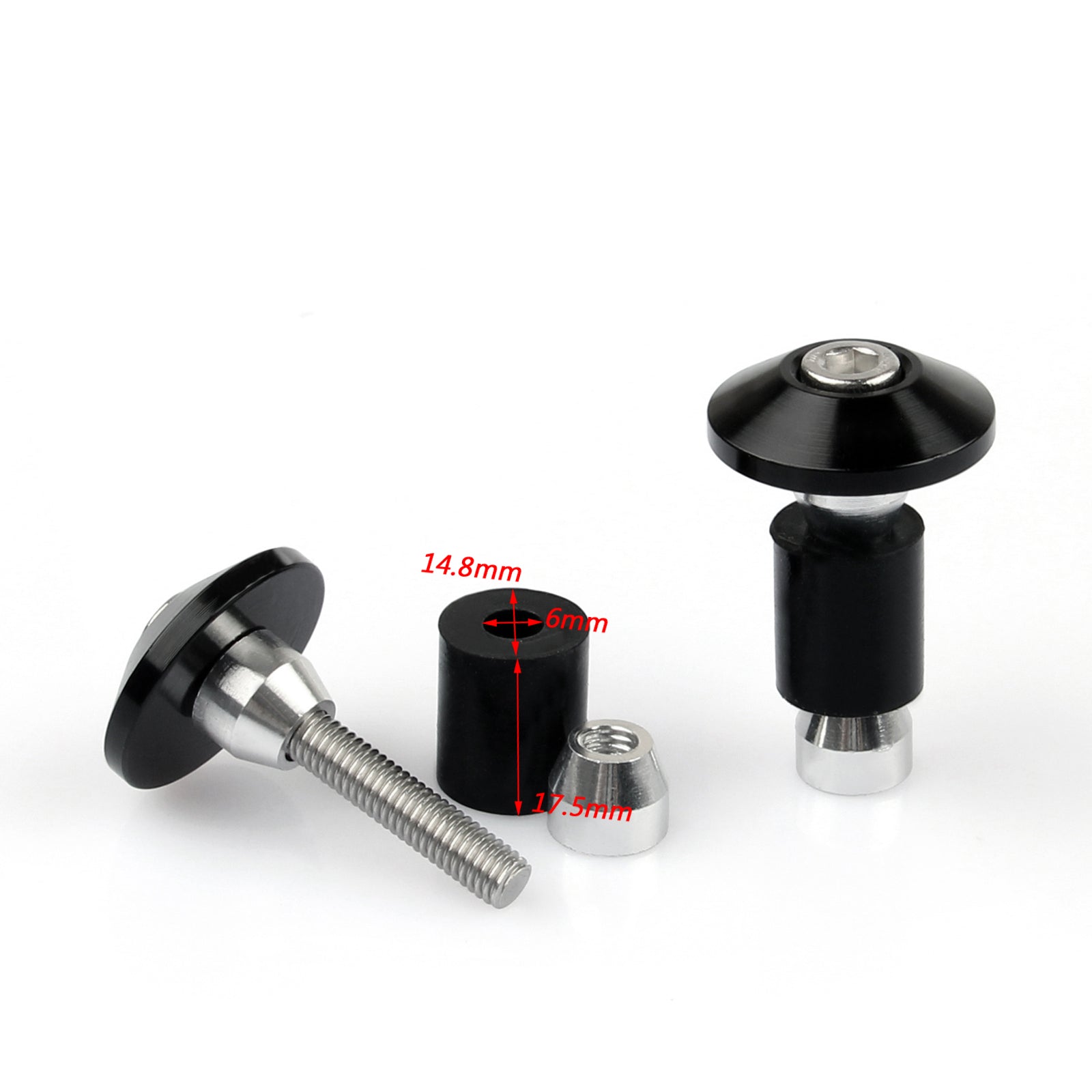 Motocicleta Universal Street Bike 7/8" Manoplas de guidão Tampões de extremidade de barra