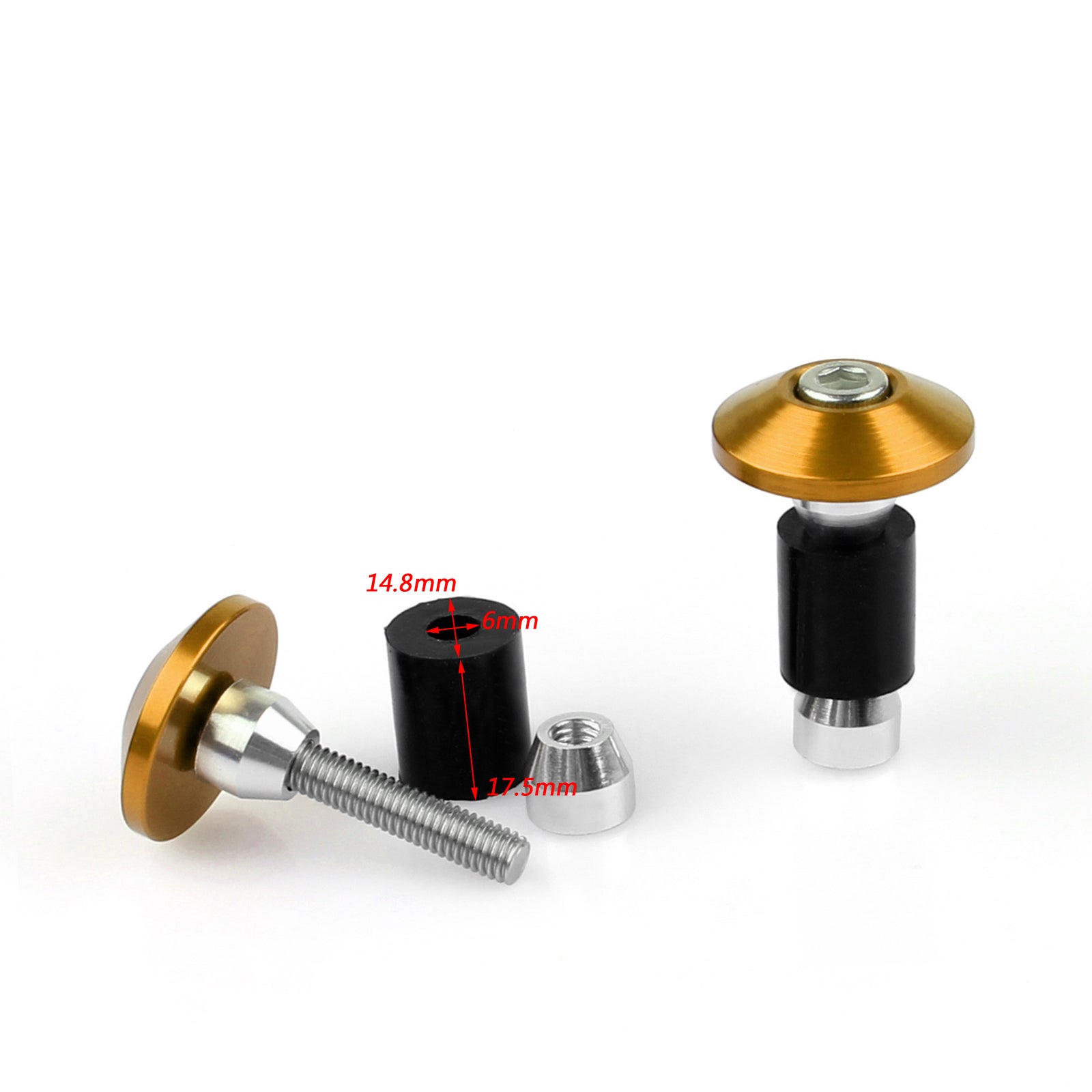 Motocicleta Universal Street Bike 7/8" Manoplas de guidão Tampões de extremidade de barra