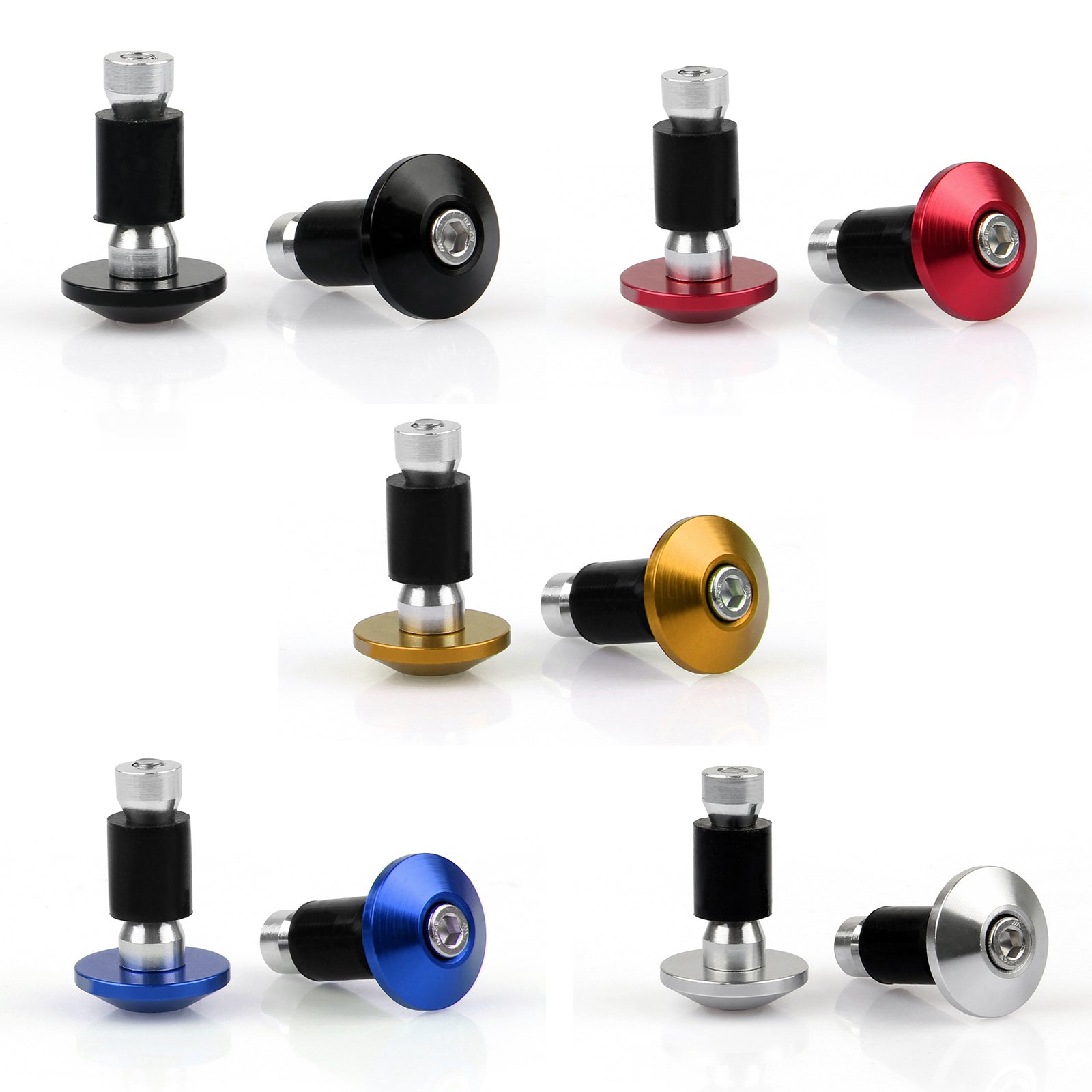 Motocicleta Universal Street Bike 7/8" Manoplas de guidão Tampões de extremidade de barra