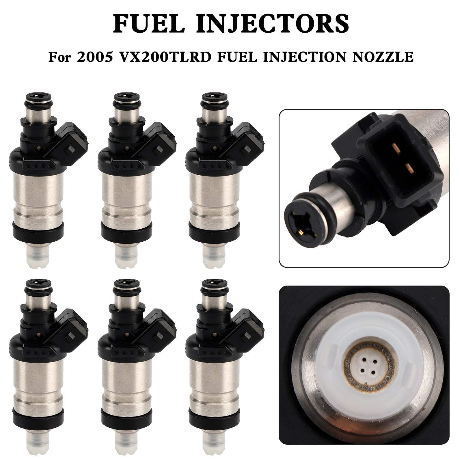 Yamaha 150/200/225 HP 2 Stroke 6pcs Inyector de combustible 65L-13761-00-00 genérico