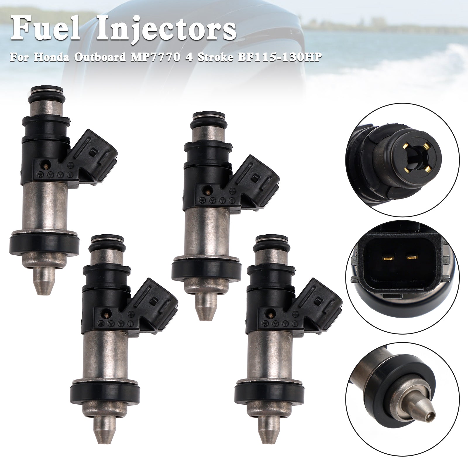 4PCS 16406-ZW5-000 Fuel Injectors For Honda Outboard MP7770 4 Stroke BF115-130HP