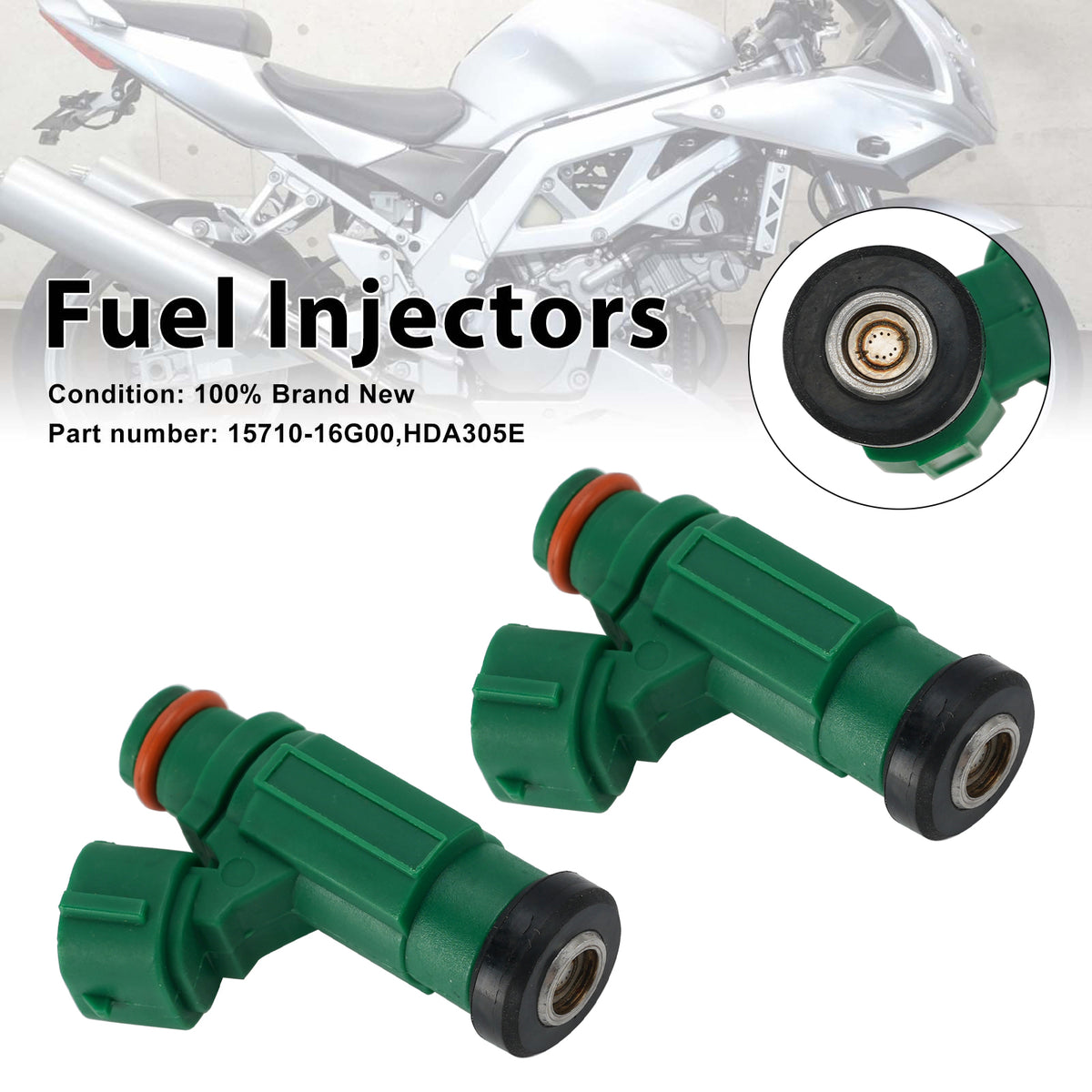 2PC 2003-2007 SUZUKI SV1000 1000S HDA305E Fuel Injectors 15710-16G00